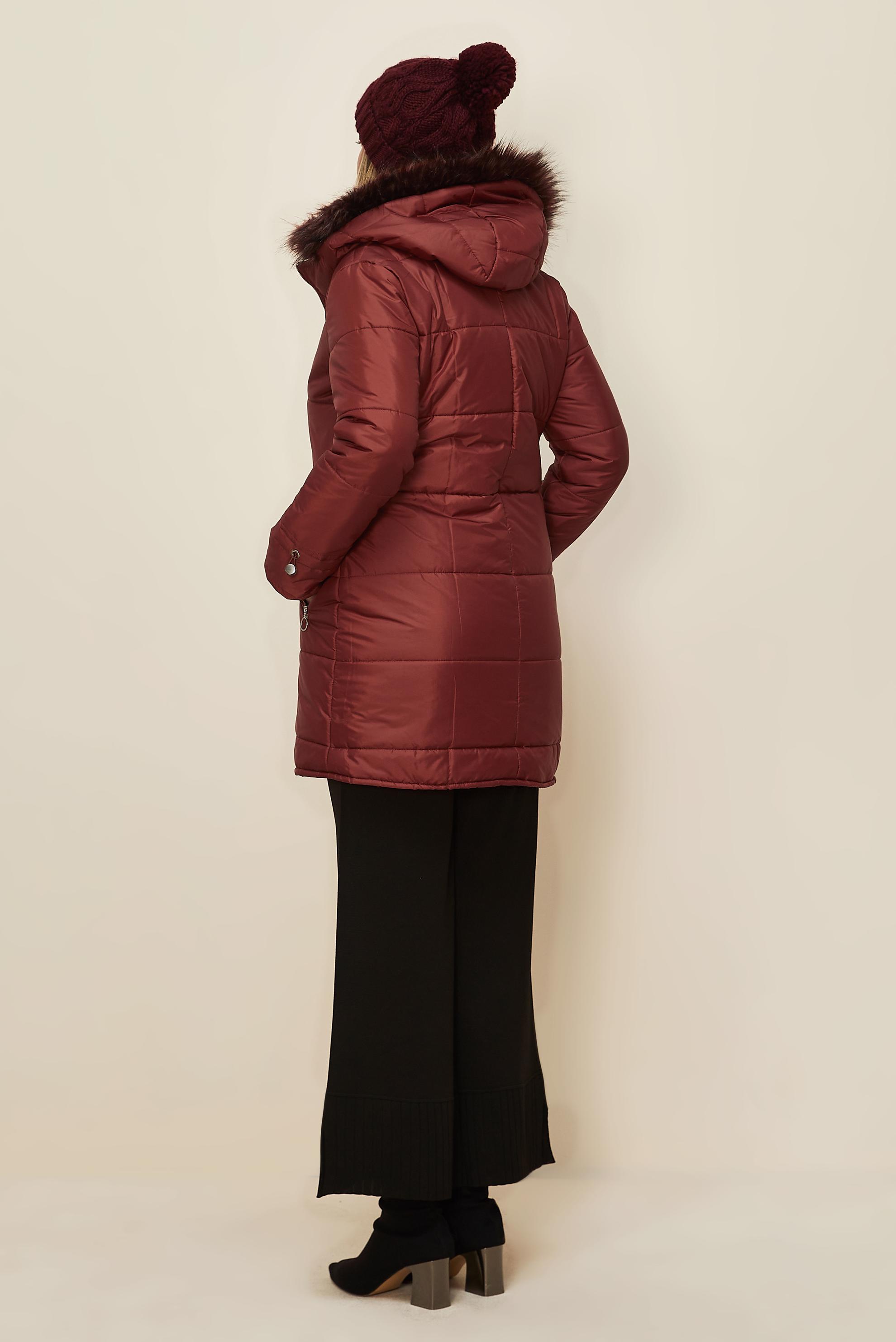 Hijab clothing ORANGE HOODED COAT 90273