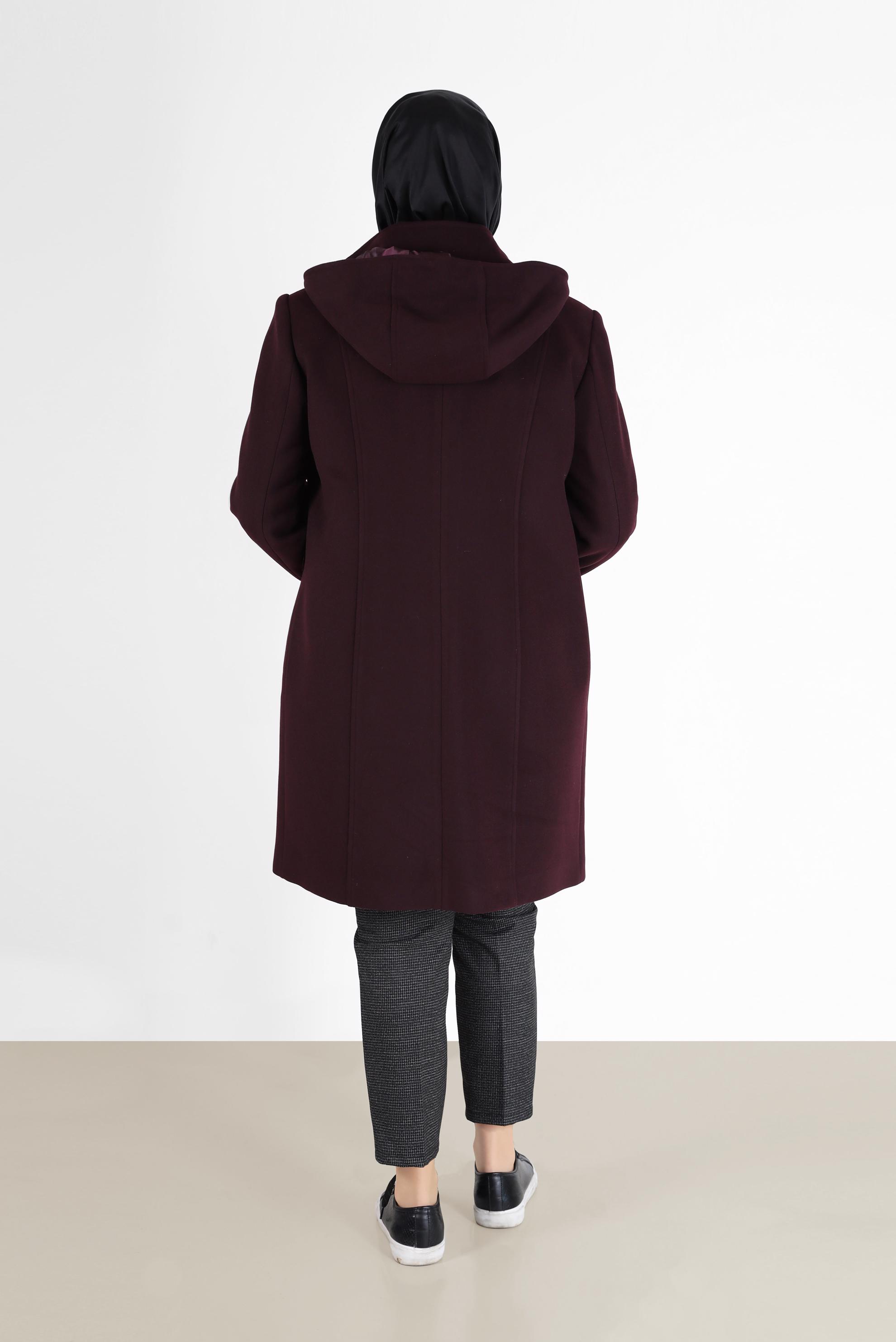 Hijab clothing DAMSON BUTTONED HOODED COAT 90283 
