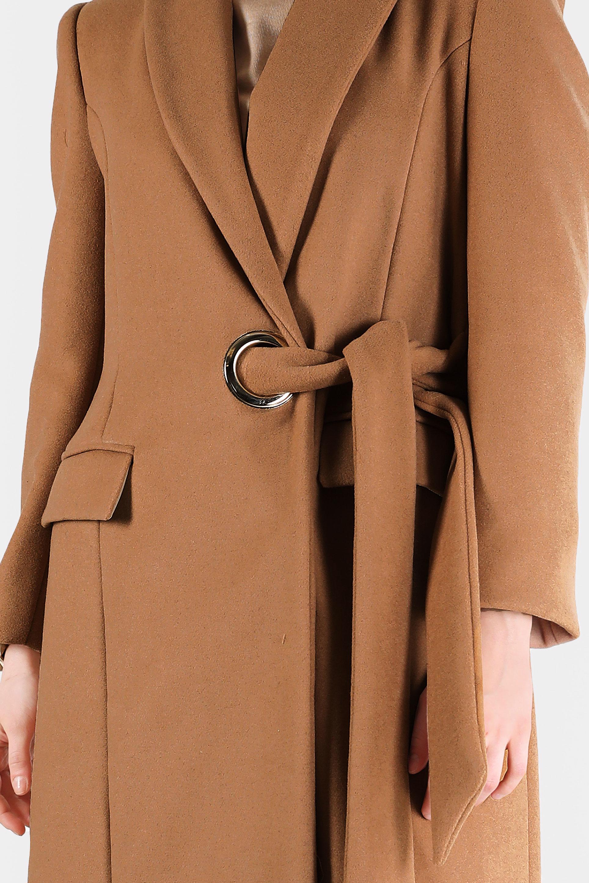 Hijab clothing TABA BELTED DOUBLE BREASTED COAT 90285 