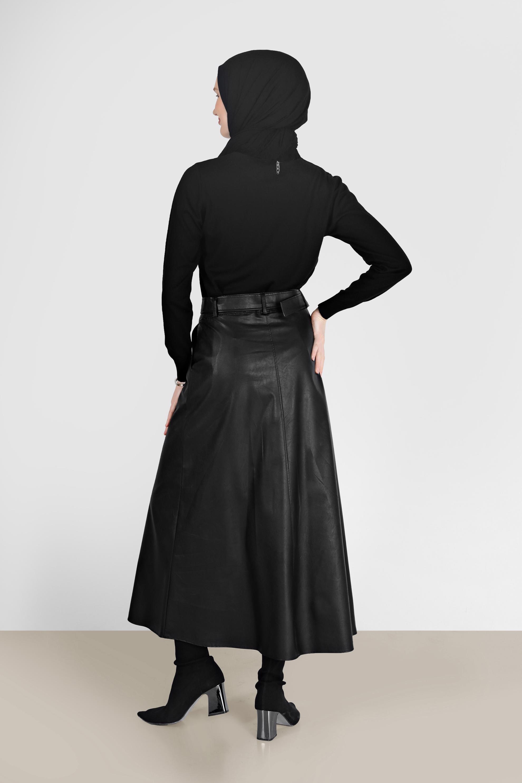 Hijab clothing BLACK BASIC KNITWEAR SWEATER 42072 