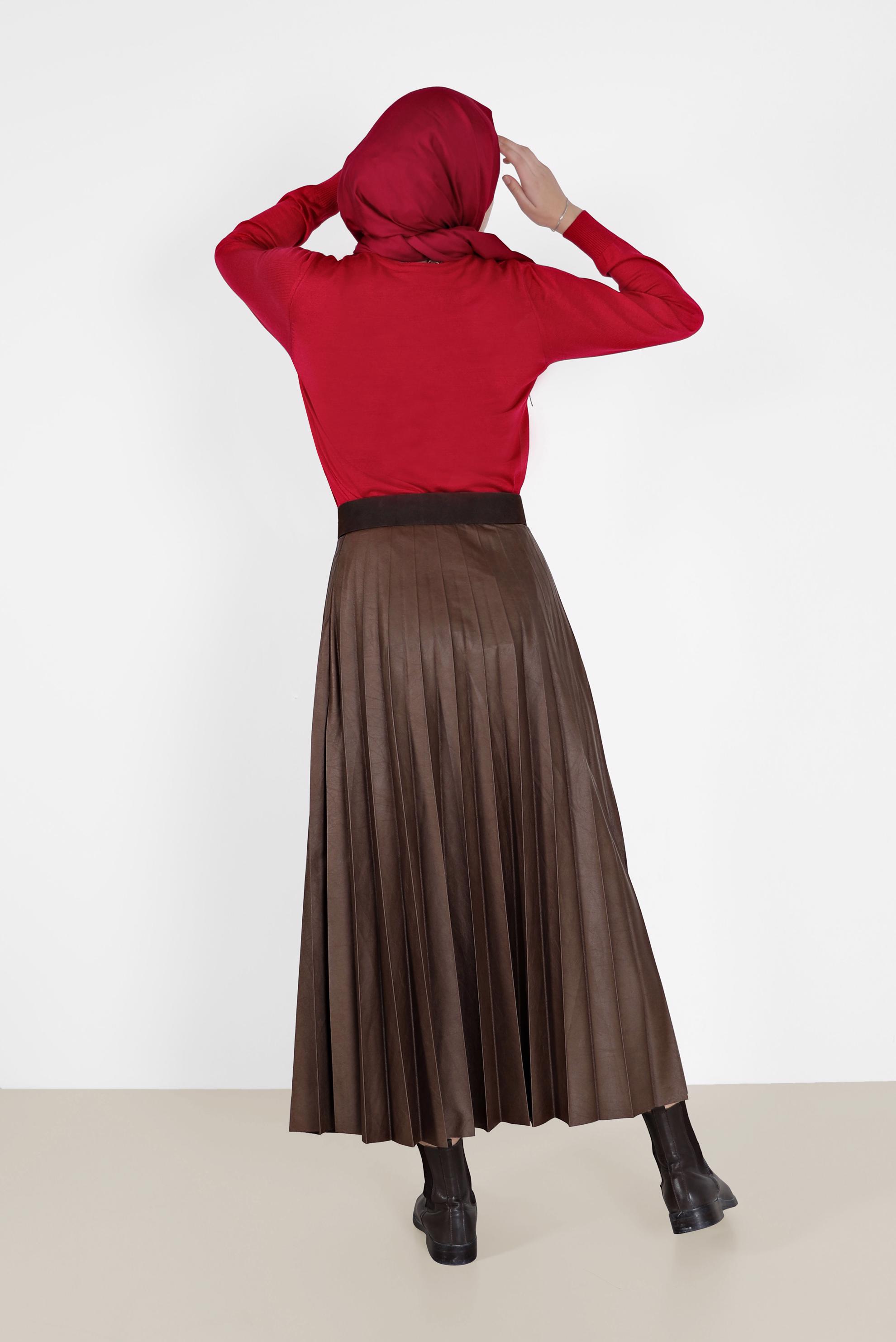 Hijab clothing RED BASIC KNITWEAR SWEATER 42072 