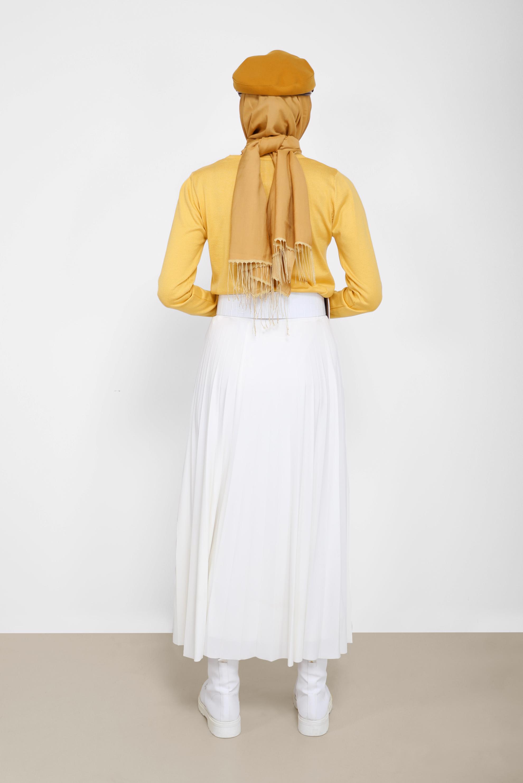 Hijab clothing YELLOW BASIC KNITWEAR SWEATER 42072 