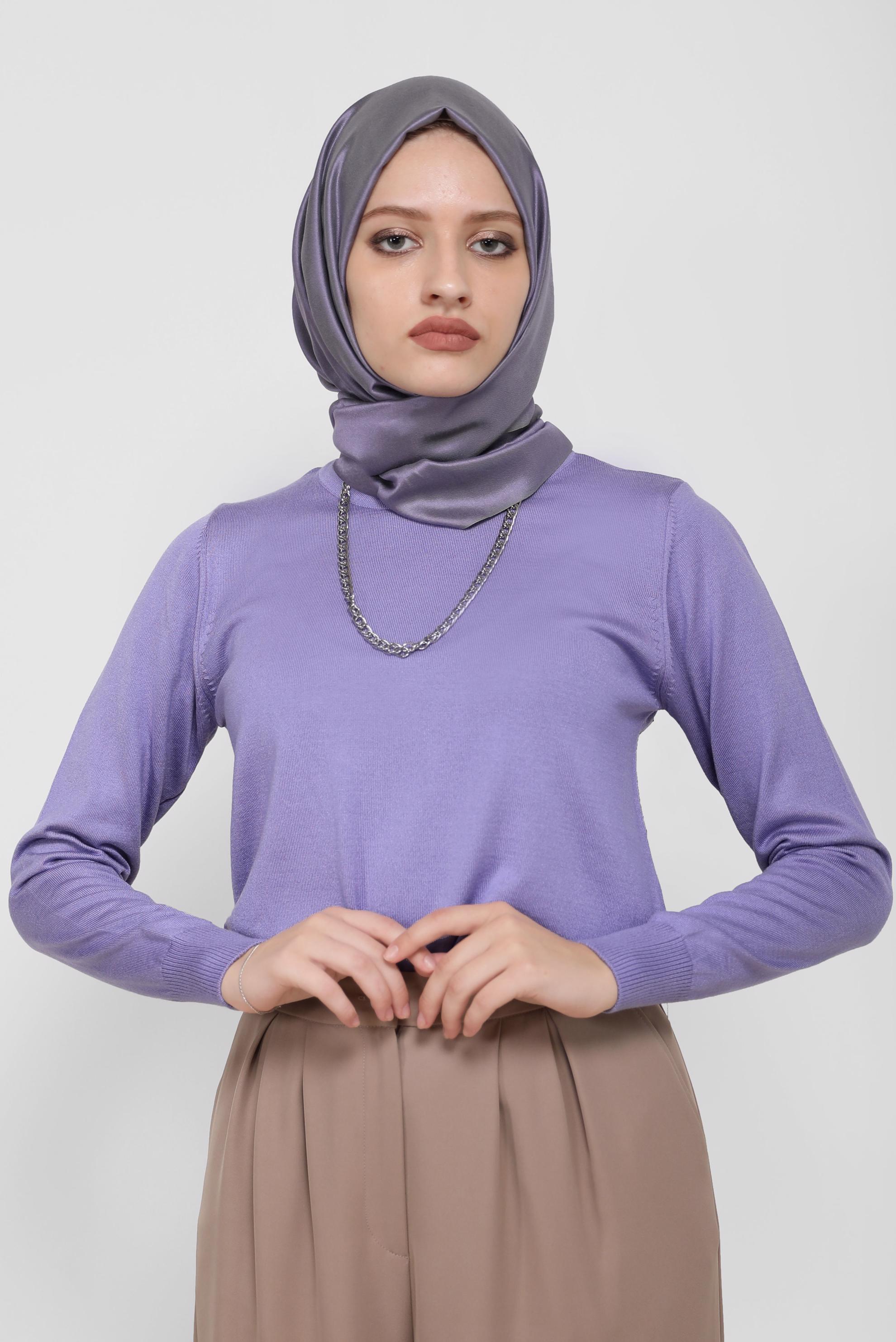 Tesettür giyim MOR BASIC TRİKO KAZAK 42072 