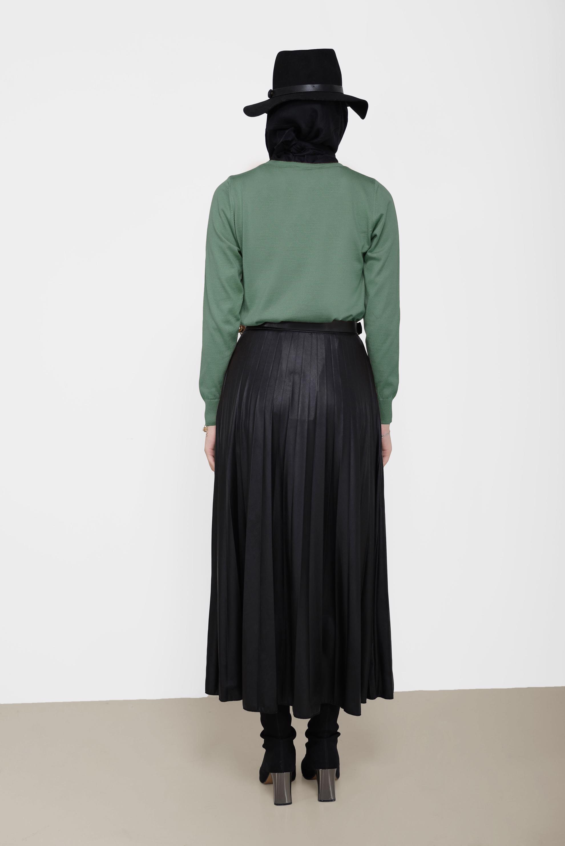 Hijab clothing GREEN BASIC KNITWEAR SWEATER 42072 