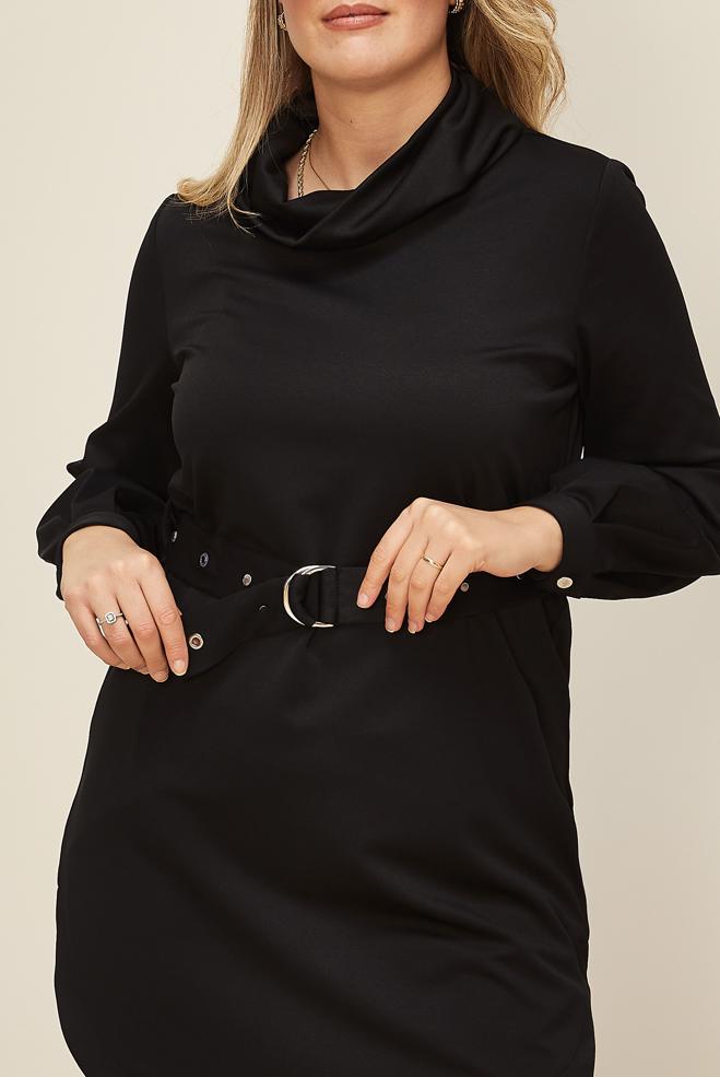 Hijab clothing BLACK BELTED PANTSUIT 42450 - ALVİNA