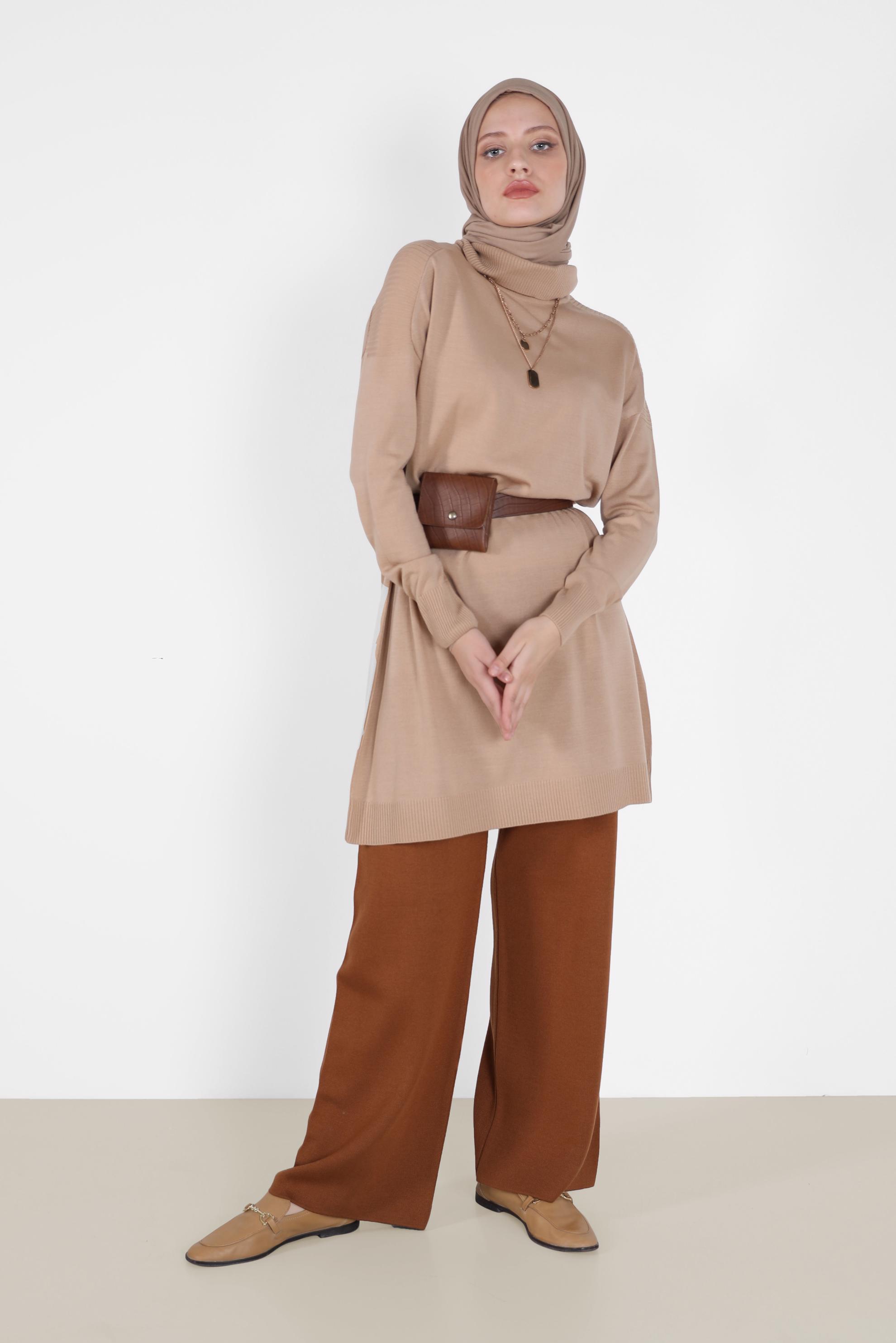 Tesettür giyim TABA BASIC TRİKO PANTOLON 70260 