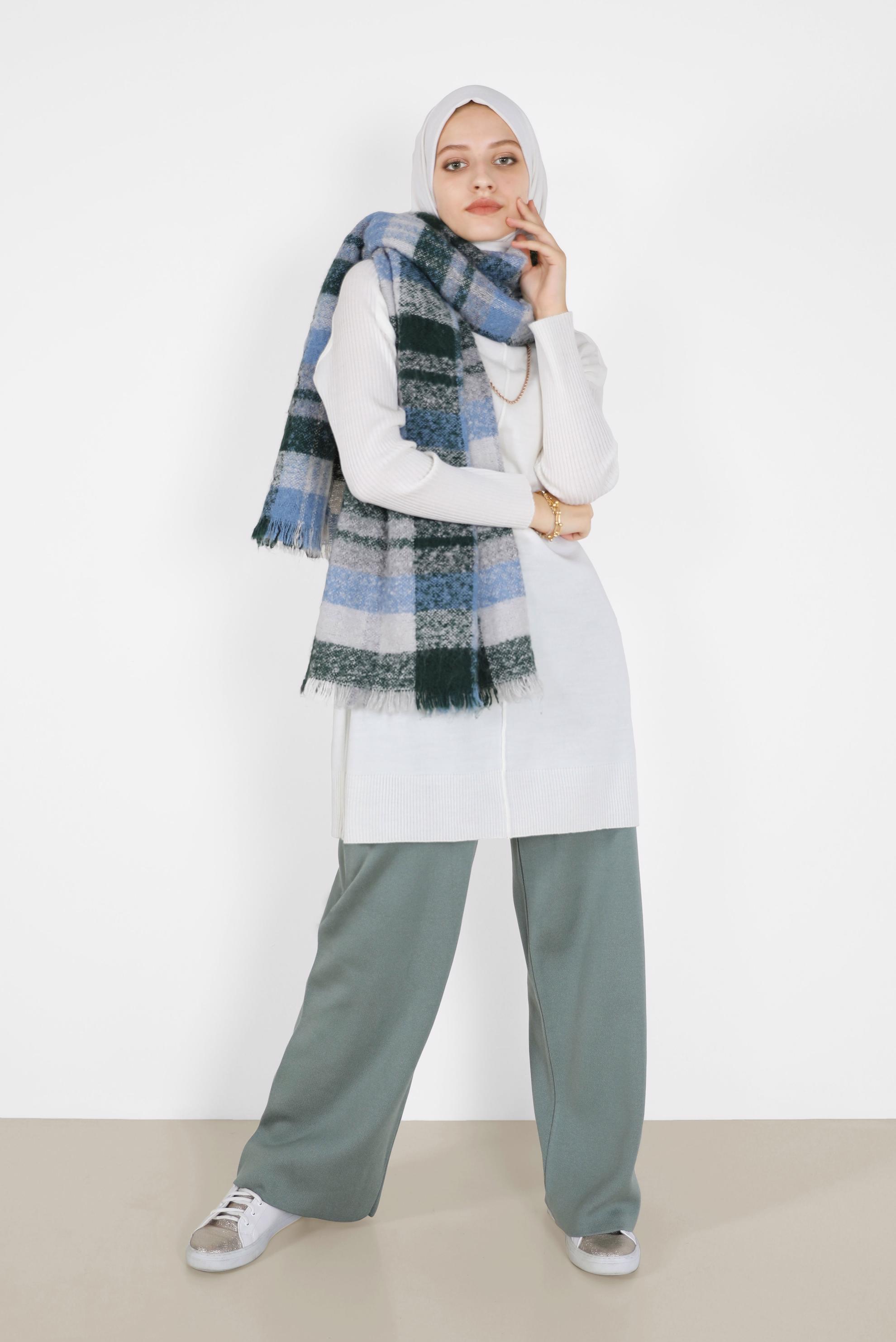 Tesettür giyim YEŞİL BASIC TRİKO PANTOLON 70260 