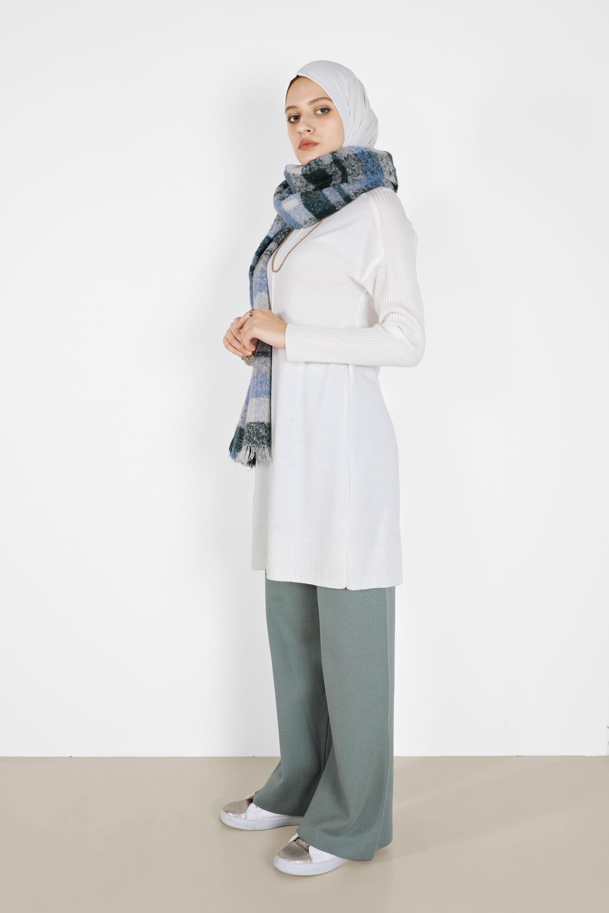 Tesettür giyim YEŞİL BASIC TRİKO PANTOLON 70260 