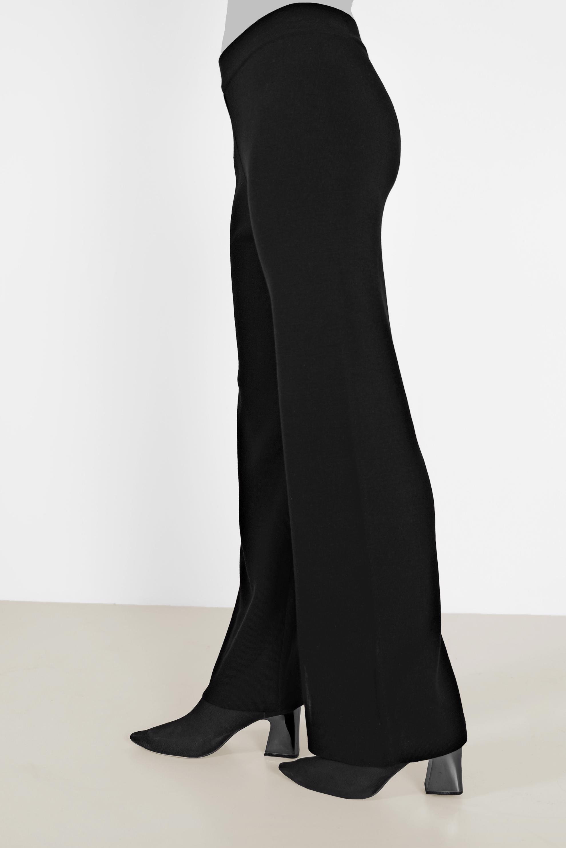 Vêtements hijab NOIR PANTALON EN MAILLE 70261