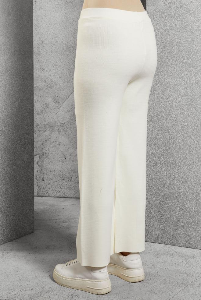 Tesettür giyim BEYAZ TRİKO PANTOLON 70261  - ALVİNA