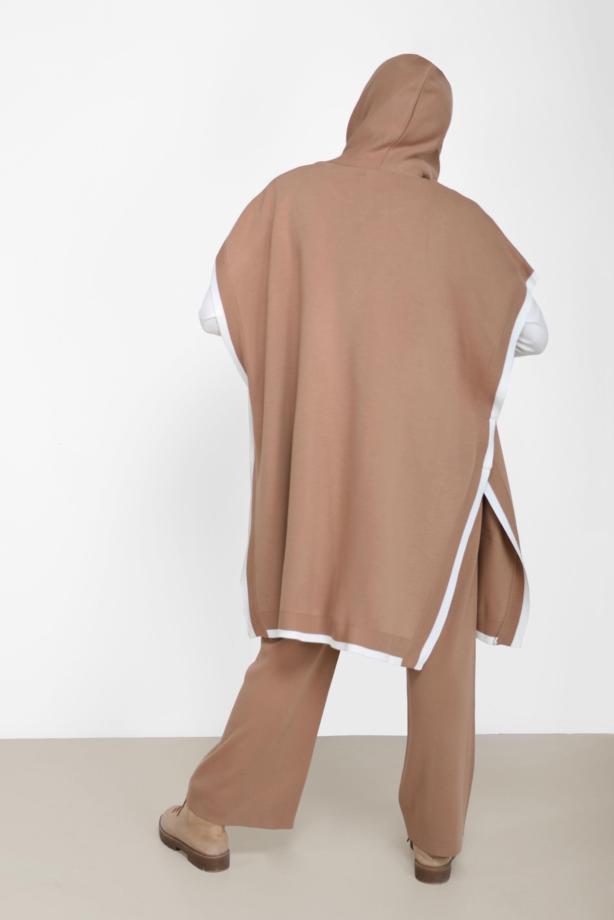 Tesettür giyim KAHVE TRİKO PANTOLON 70261 