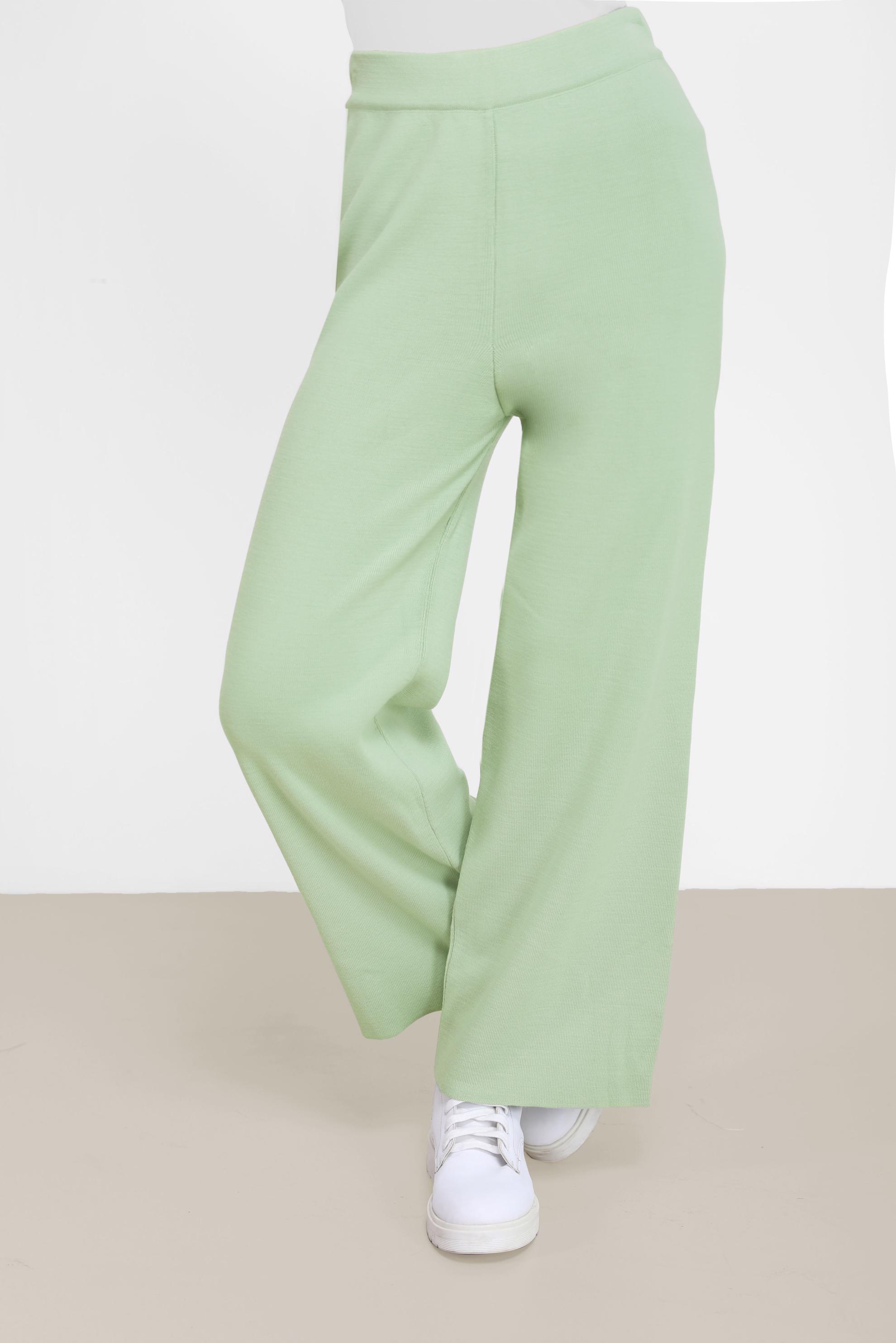 Tesettür giyim YEŞİL TRİKO PANTOLON 70261 