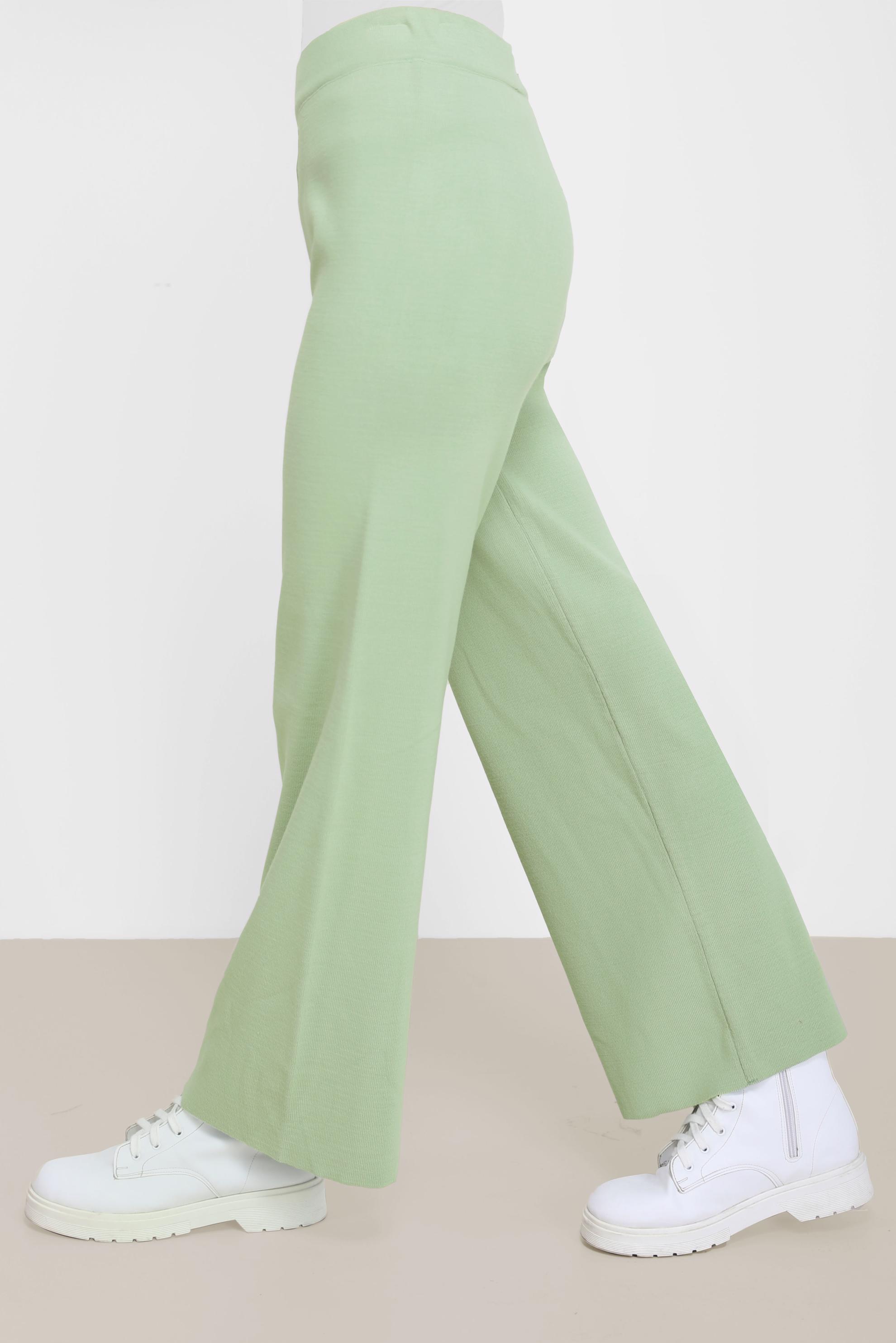 Tesettür giyim YEŞİL TRİKO PANTOLON 70261 