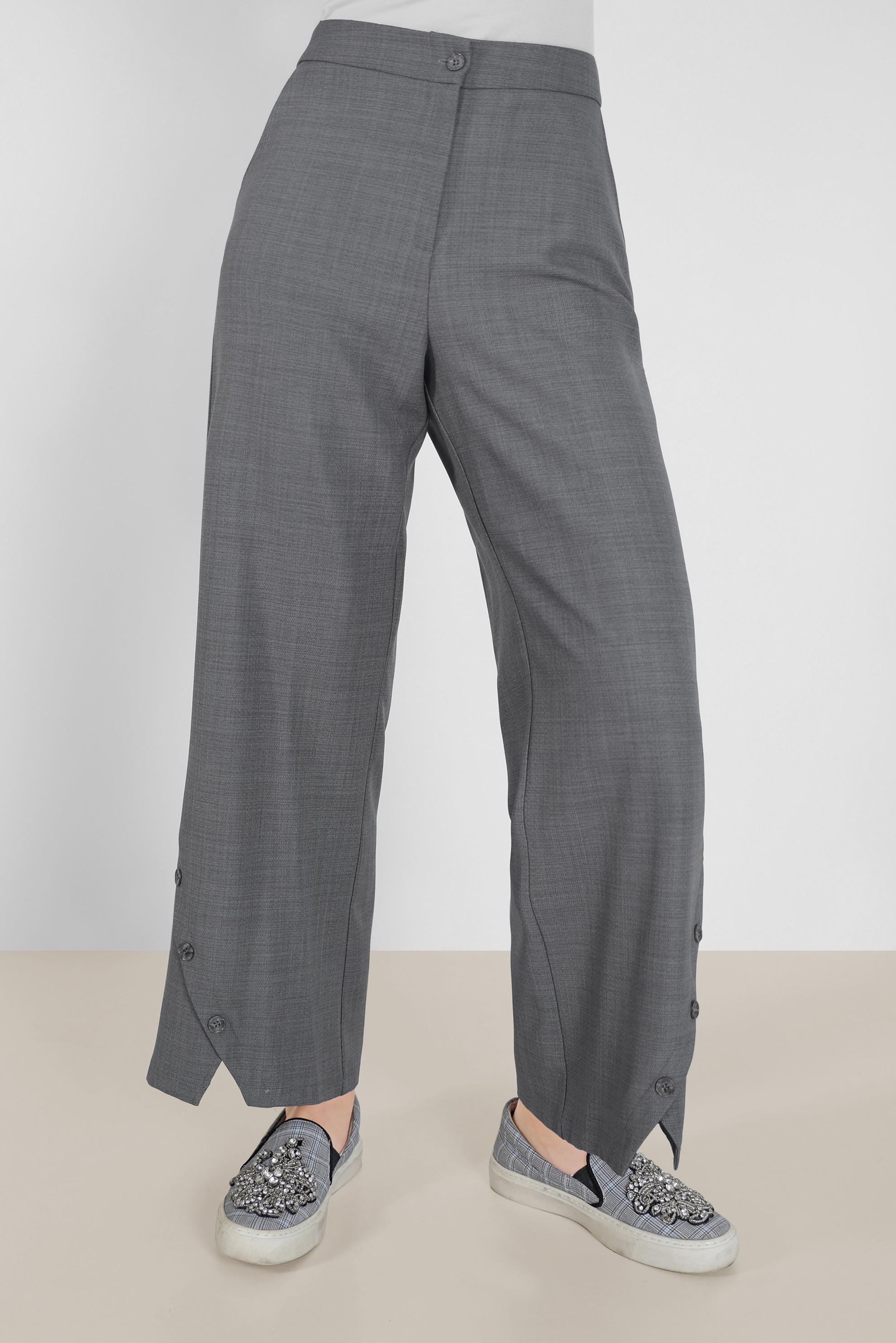 Hijab clothing GREY BUTTON DETAIL PANTS 70265 