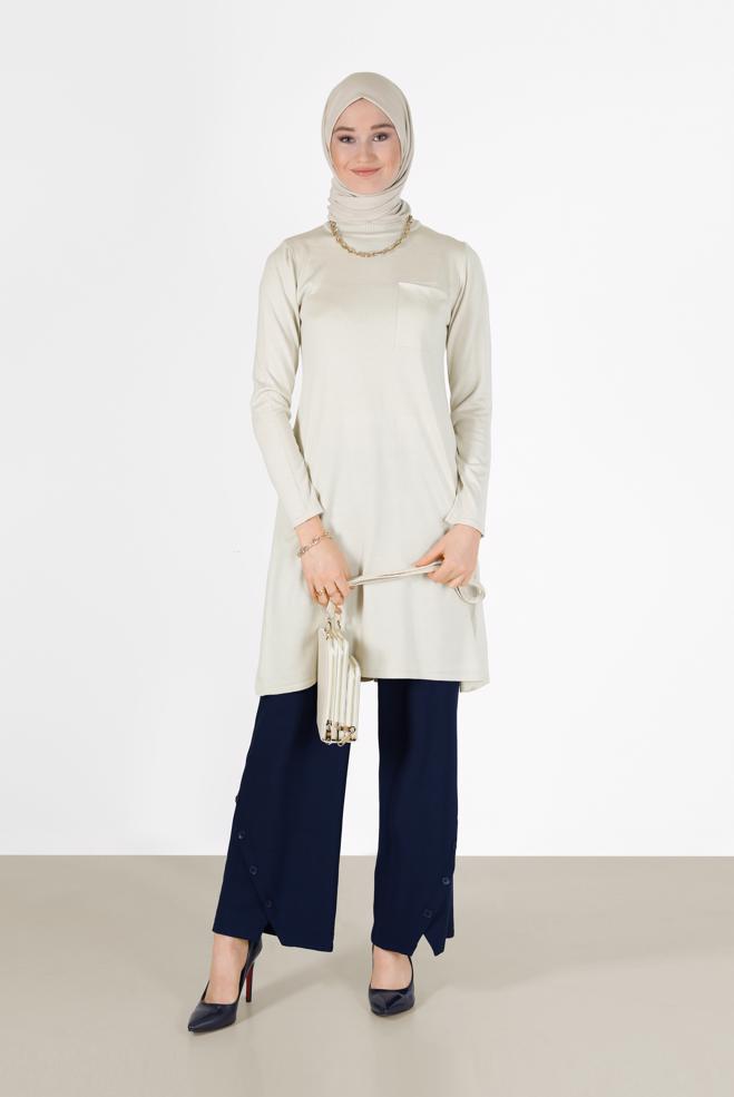 Hijab clothing  BUTTON DETAIL PANTS 70265  - ALVİNA