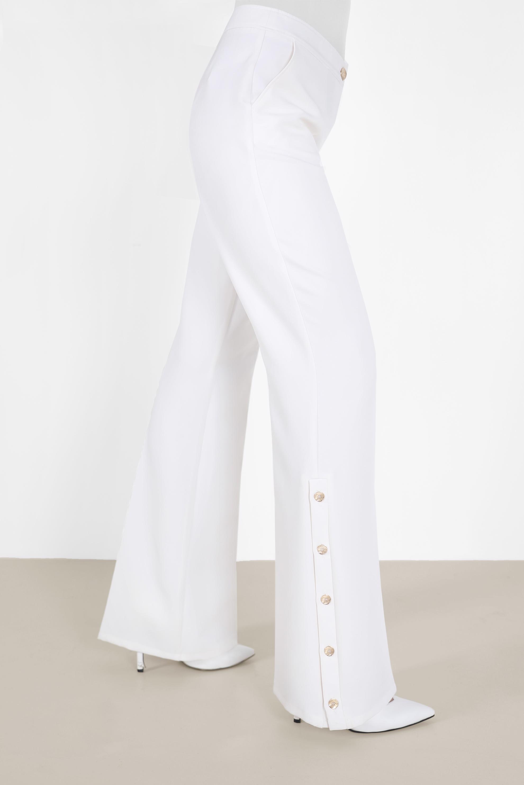 Hijab clothing WHITE BUTTON DETAIL PANTS 70266