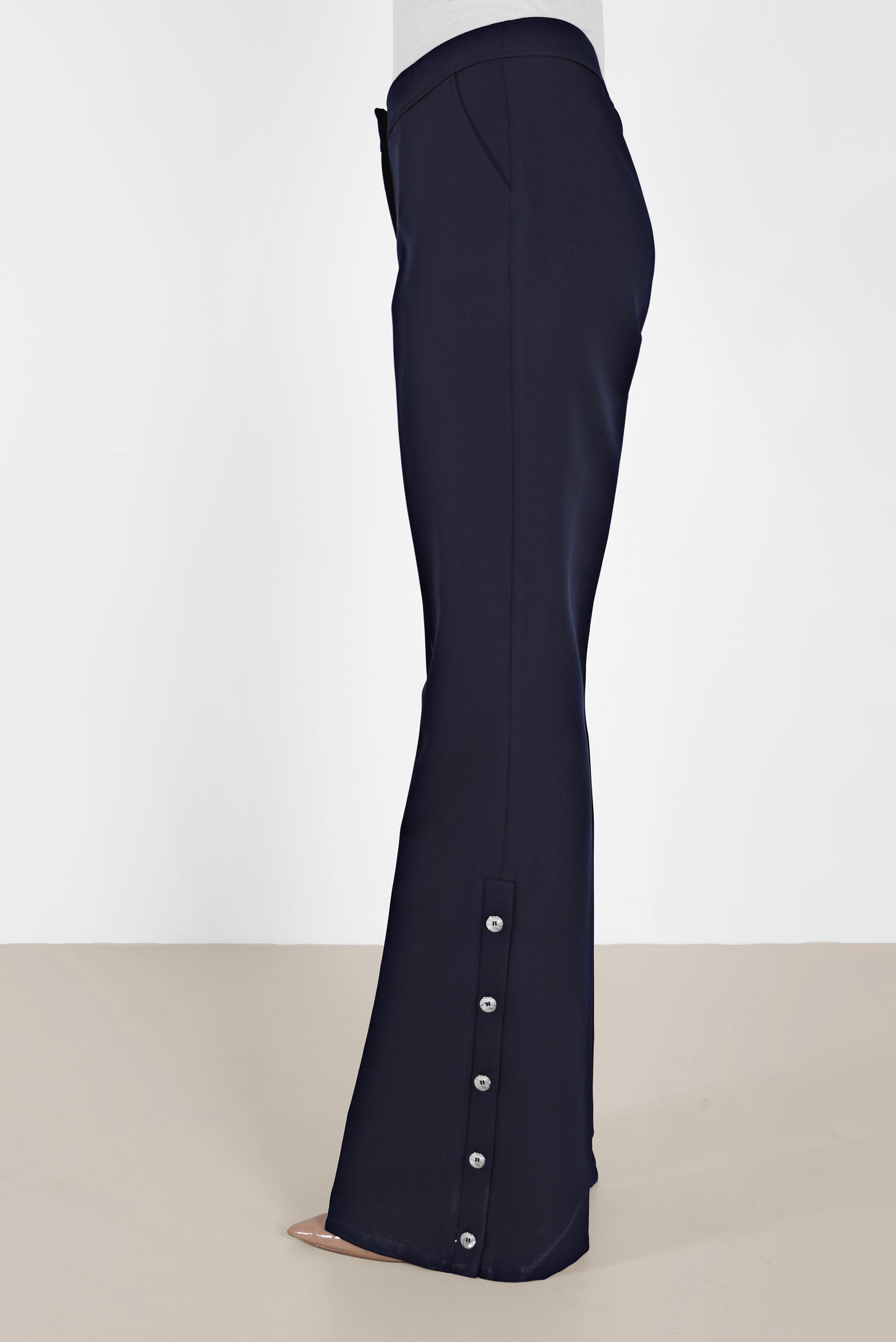 Tesettür giyim LACİVERT DÜĞME DETAYLI PANTOLON 70266 