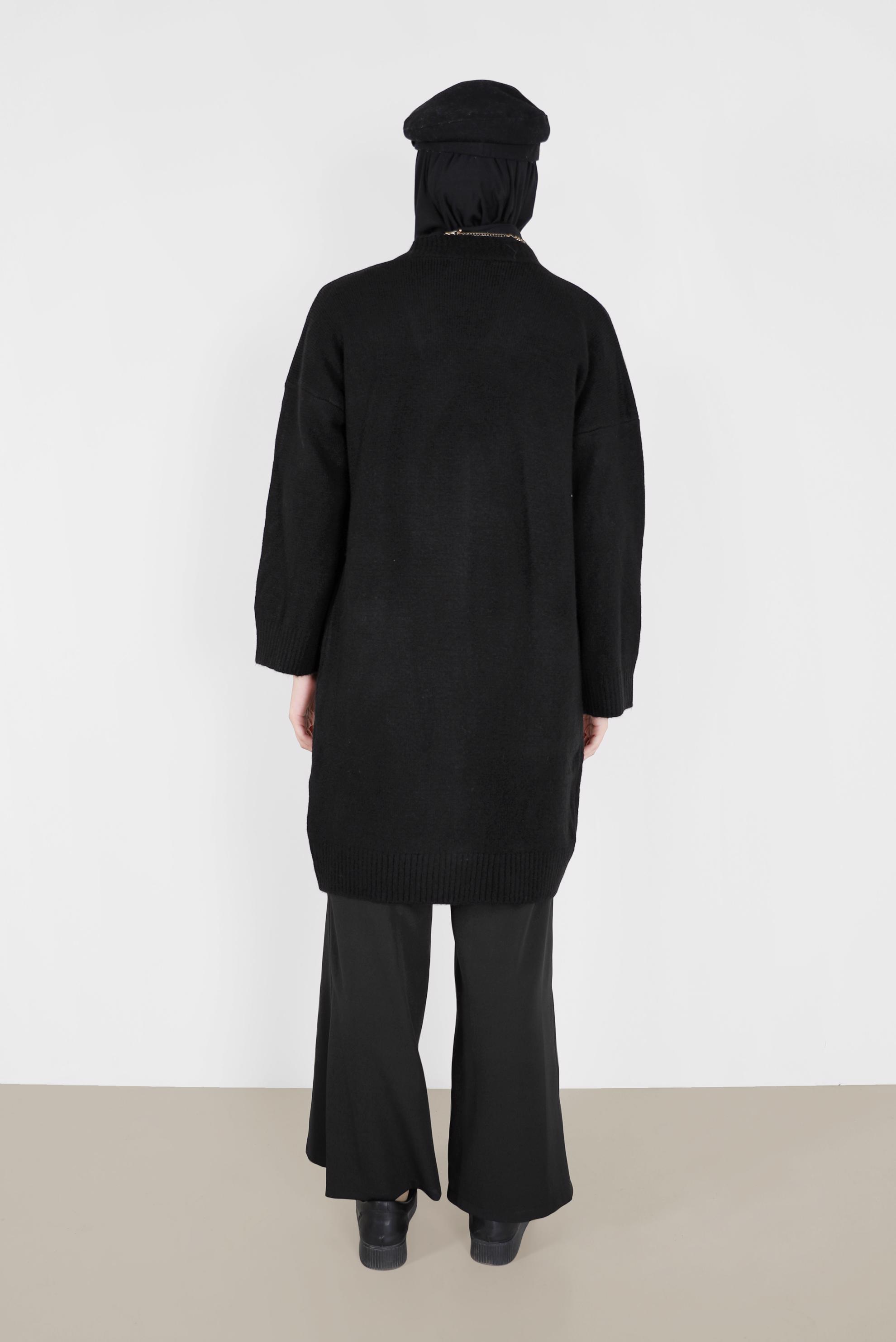 Vêtements hijab NOIR PANTALON PALAZZO À BOUTONS 70267