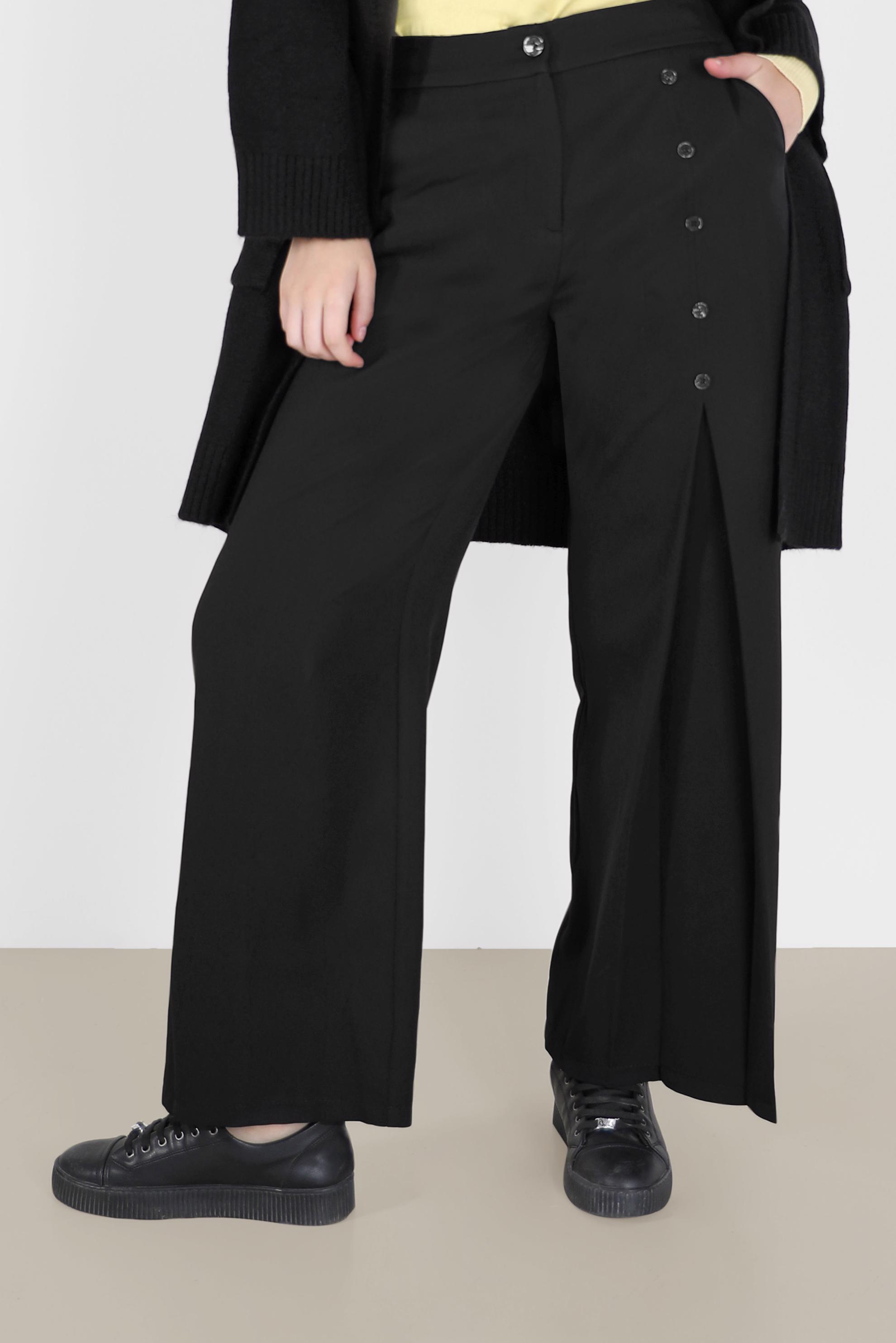 Vêtements hijab NOIR PANTALON PALAZZO À BOUTONS 70267