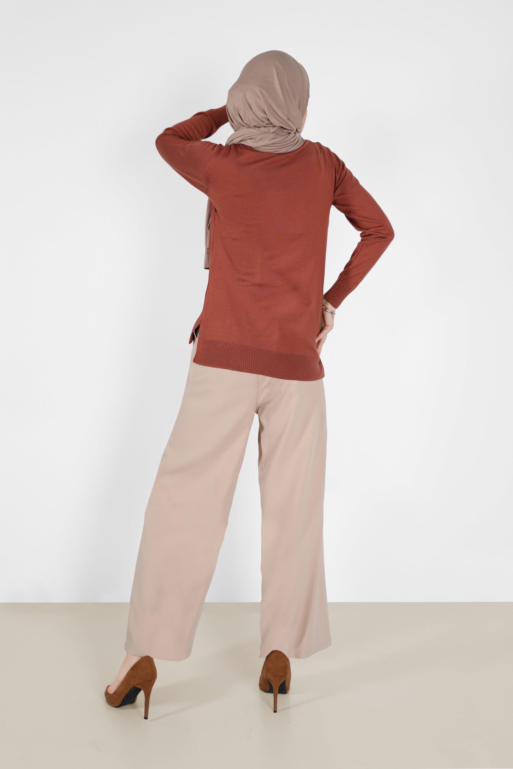 Vêtements hijab BEIGE PANTALON PALAZZO À BOUTONS 70267