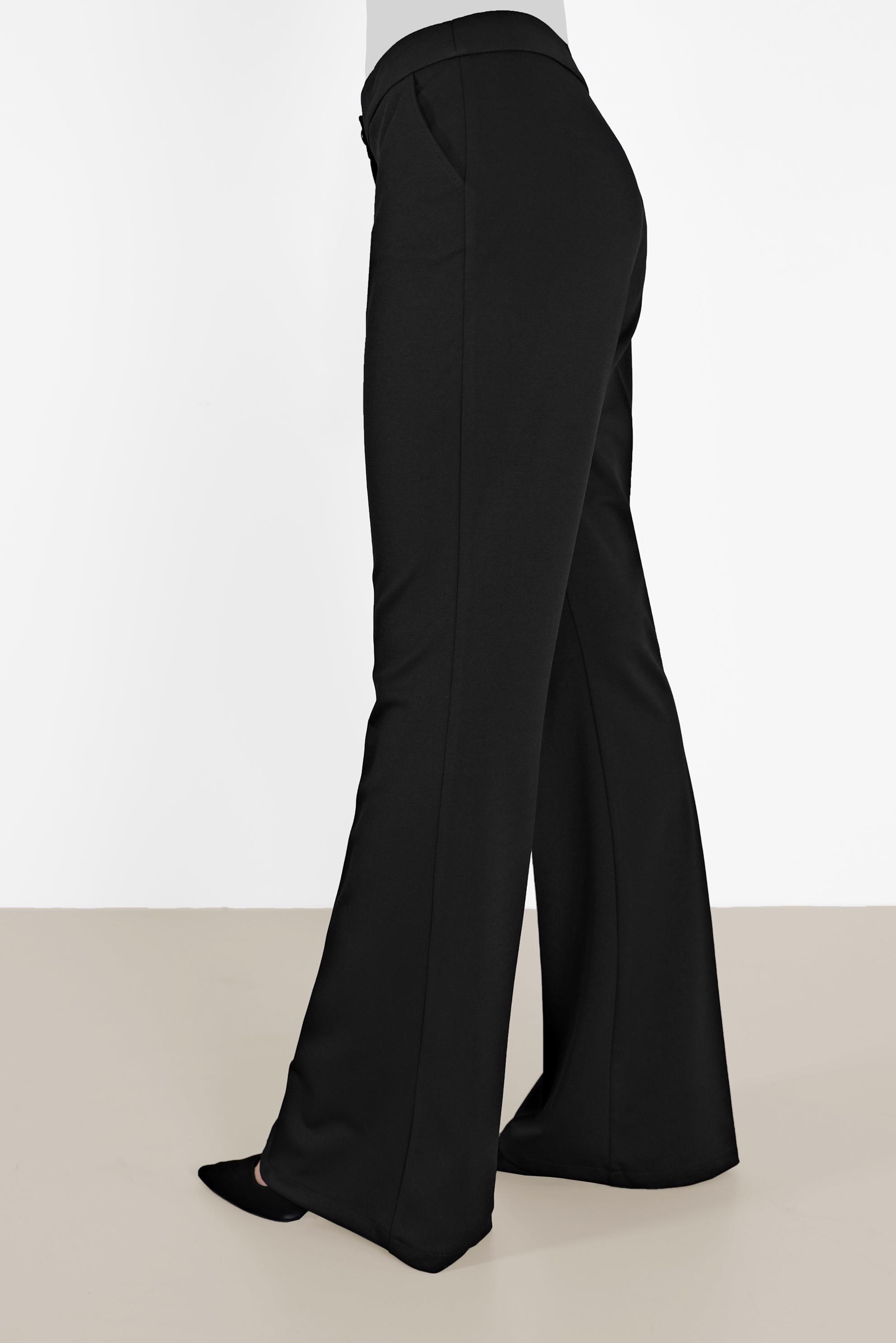 Tesettür giyim SİYAH İSPANYOL PAÇA PANTOLON 70268 