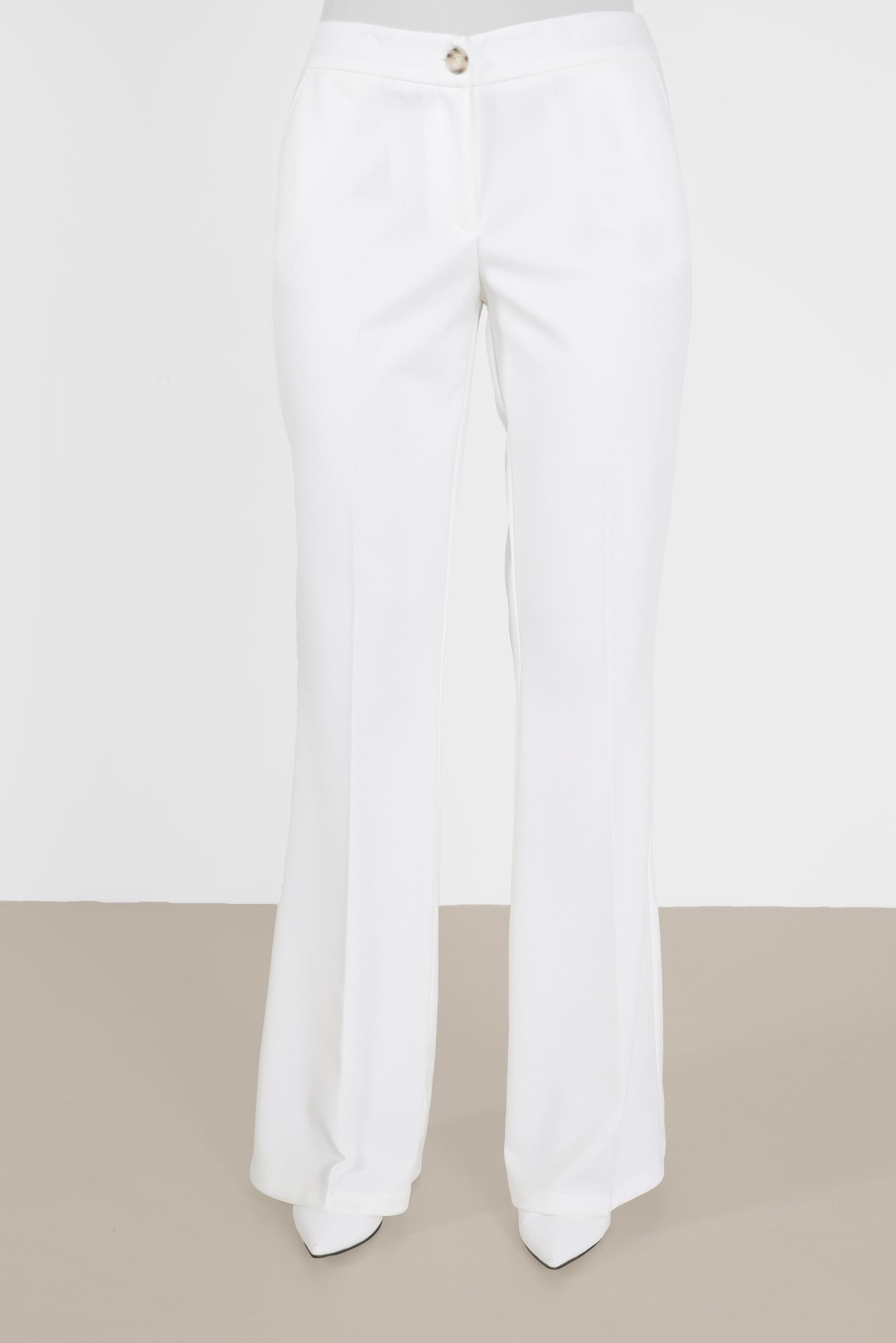 Tesettür giyim BEYAZ İSPANYOL PAÇA PANTOLON 70268 