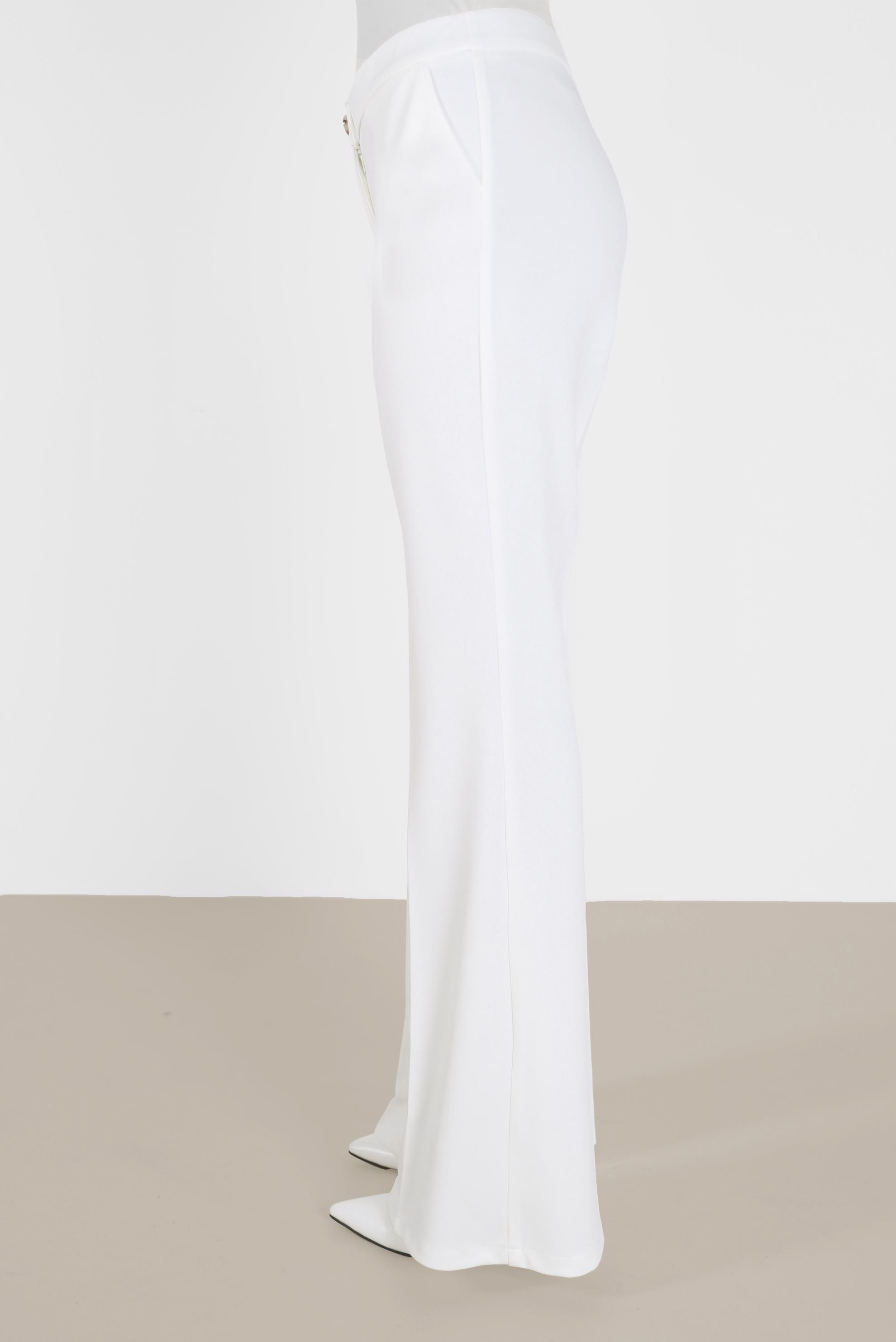 Tesettür giyim BEYAZ İSPANYOL PAÇA PANTOLON 70268 