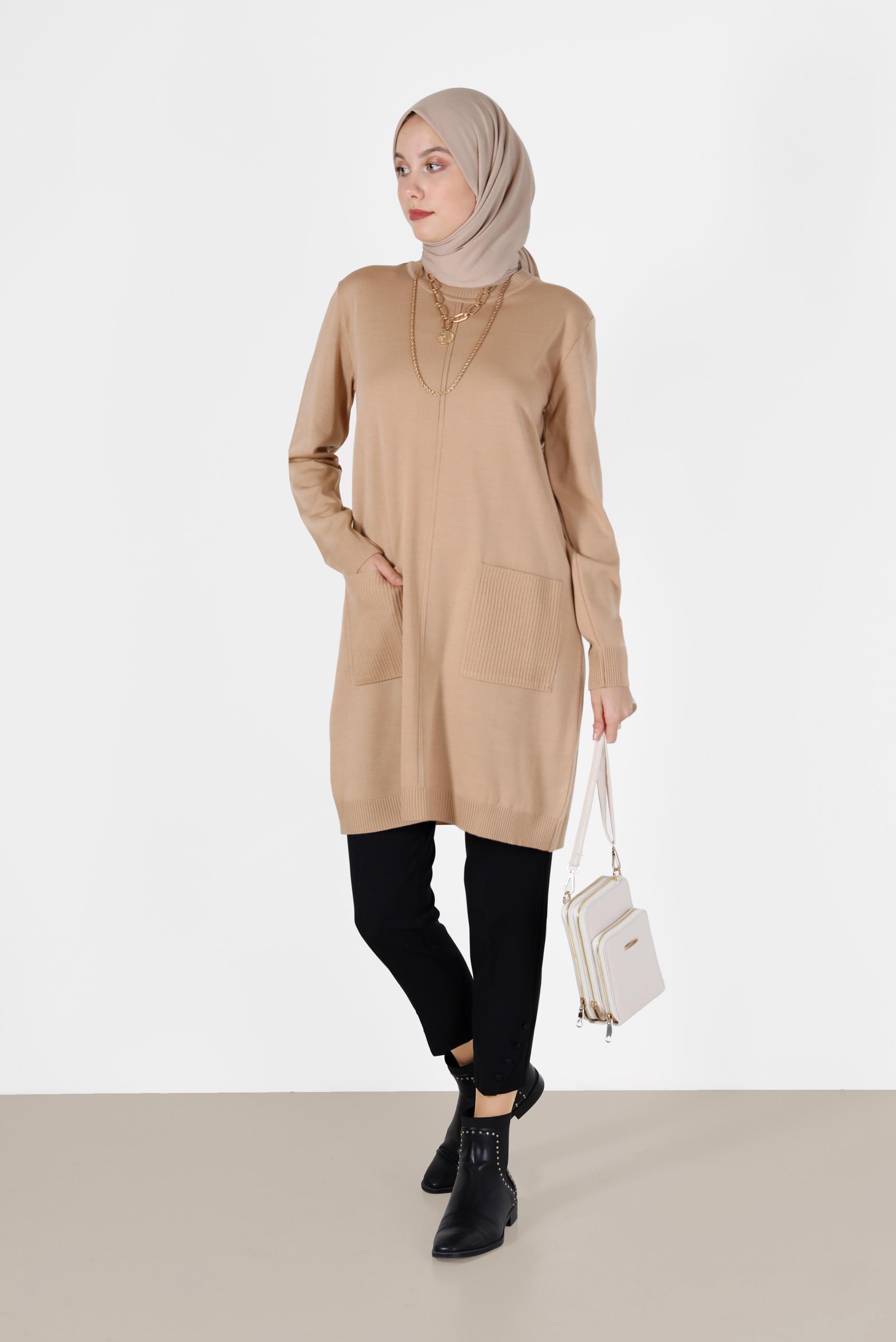 Hijab clothing BLACK BUTTON DETAIL TROUSERS 70269 