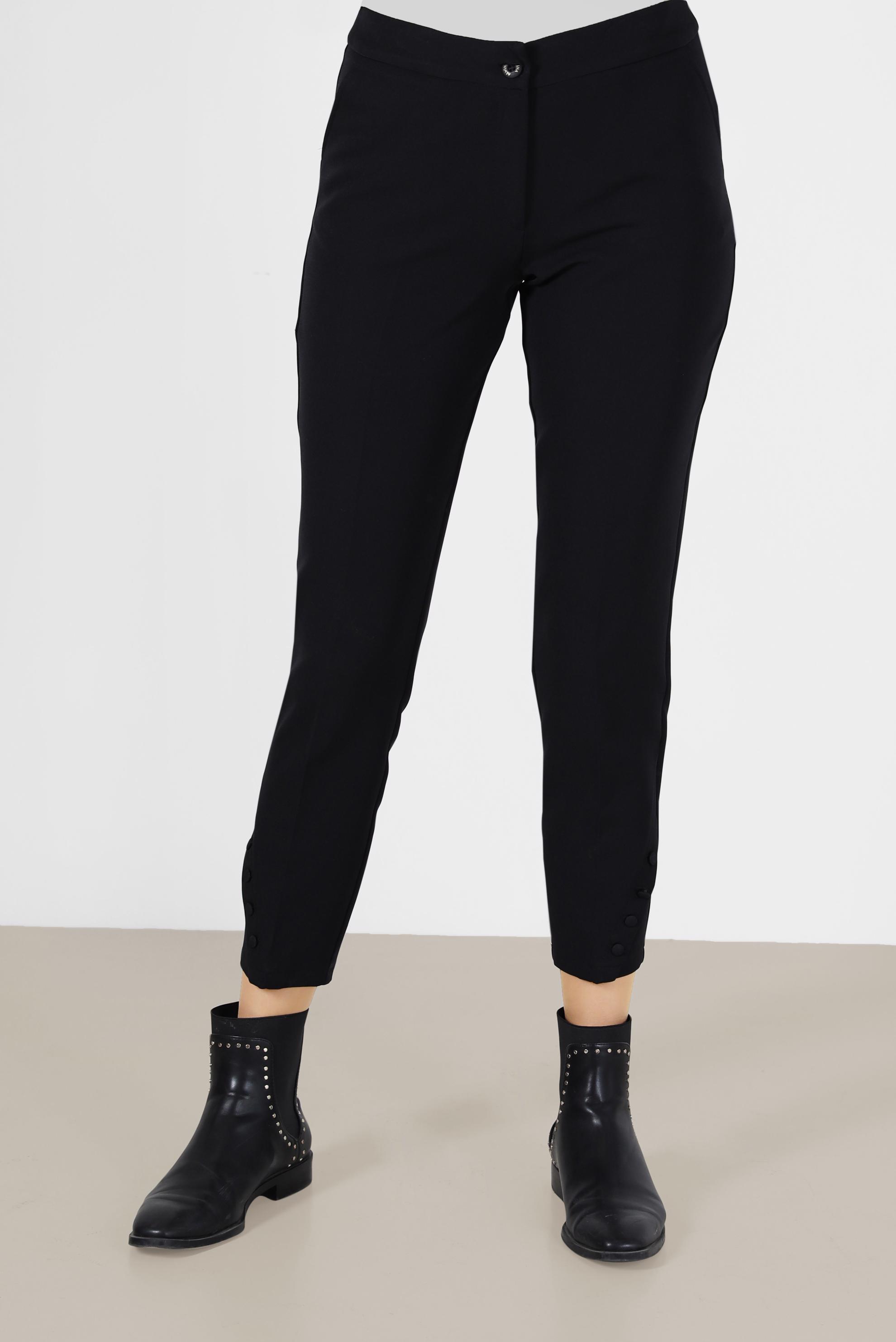Hijab clothing BLACK BUTTON DETAIL TROUSERS 70269 