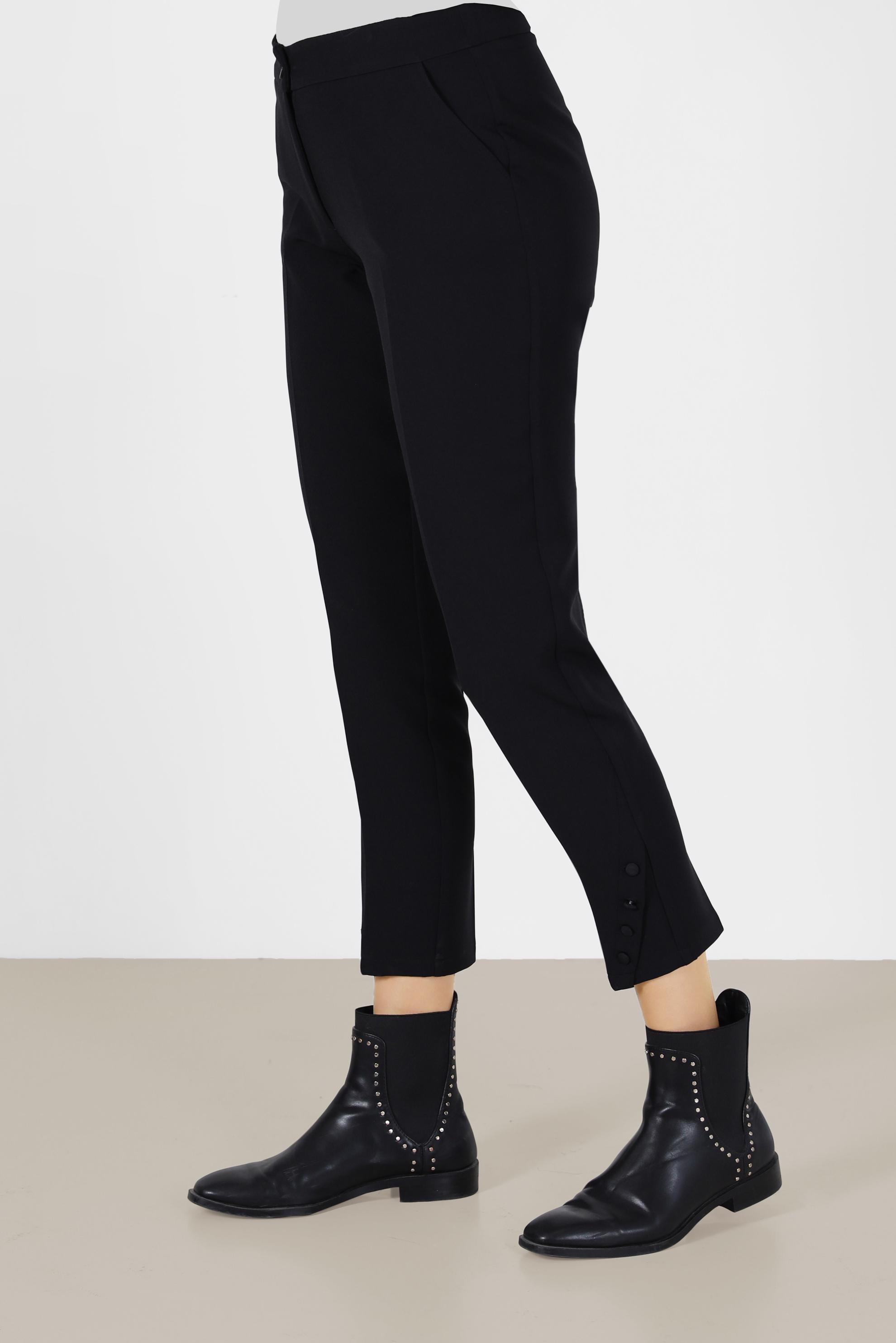 Hijab clothing BLACK BUTTON DETAIL TROUSERS 70269 