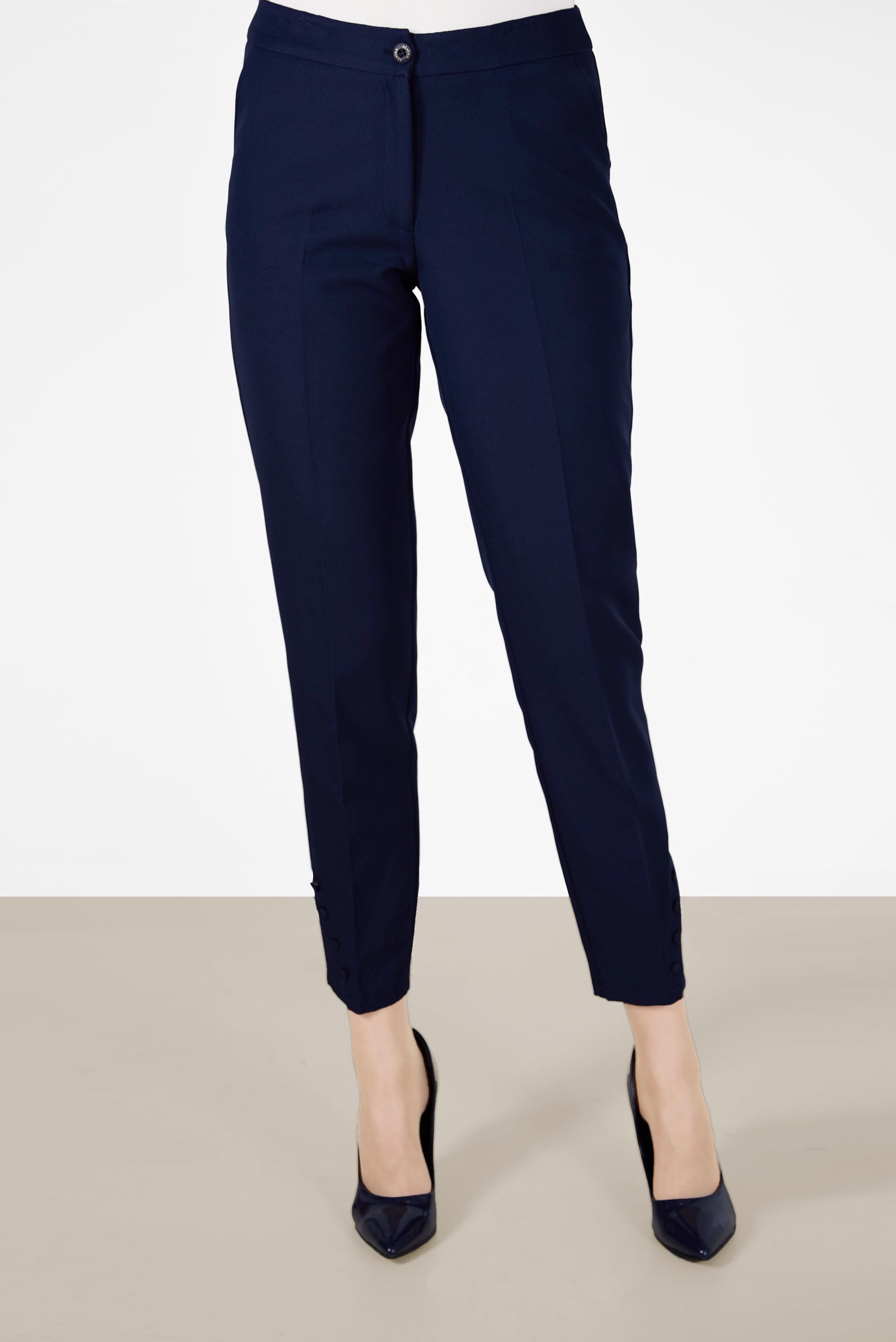 Tesettür giyim LACİVERT DÜĞME DETAYLI PANTOLON 70269 