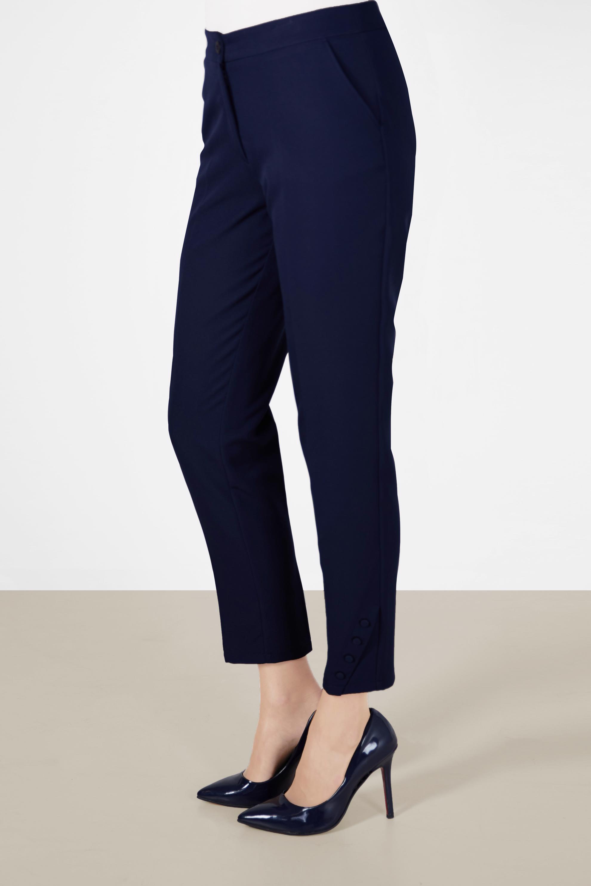 Tesettür giyim LACİVERT DÜĞME DETAYLI PANTOLON 70269 