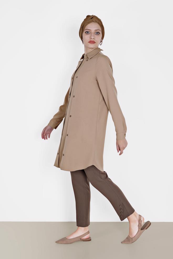 Hijab clothing  BUTTON DETAIL TROUSERS 70269  - ALVİNA