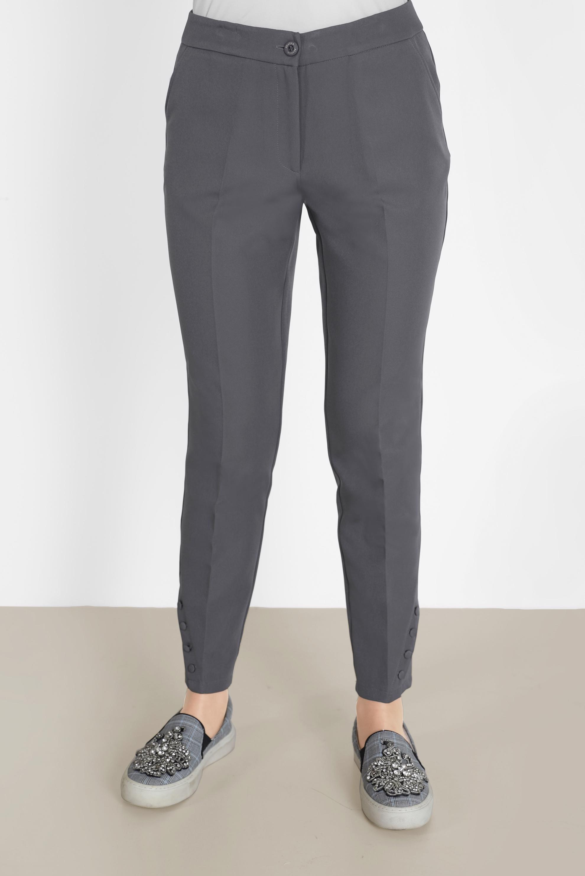 Tesettür giyim GRİ DÜĞME DETAYLI PANTOLON 70269 