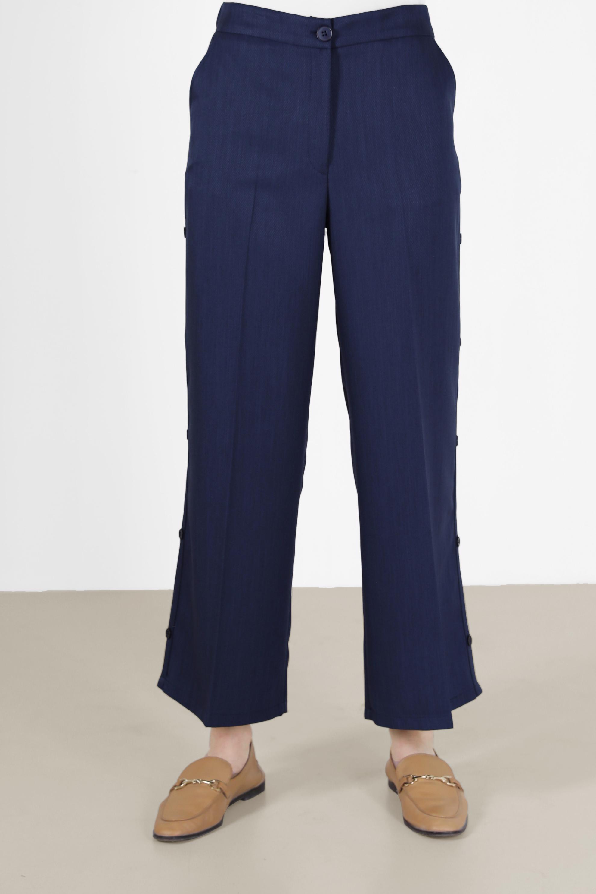 Hijab clothing NAVY BLUE BUTTON DETAIL PANTS 70270 