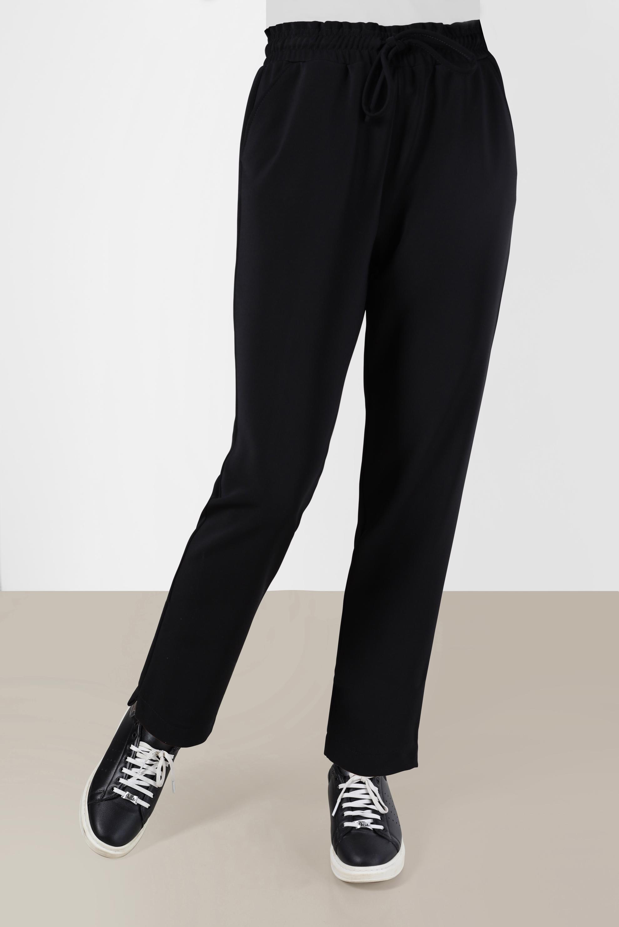 Tesettür giyim SİYAH BELİ LASTİKLİ PANTOLON 70275 