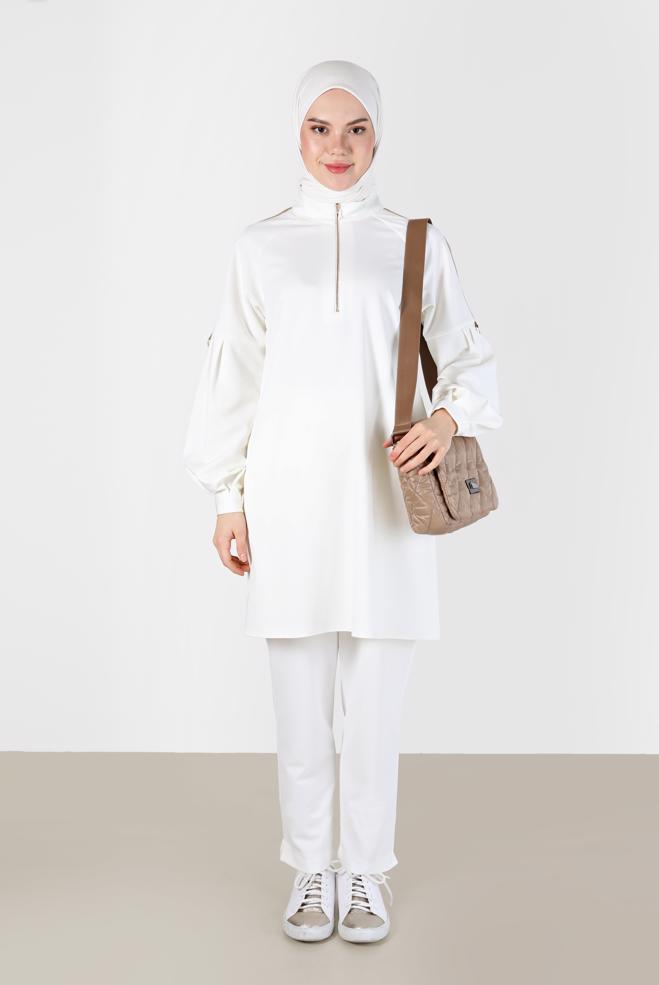 Tesettür giyim  BELİ LASTİKLİ PANTOLON 70275  - ALVİNA