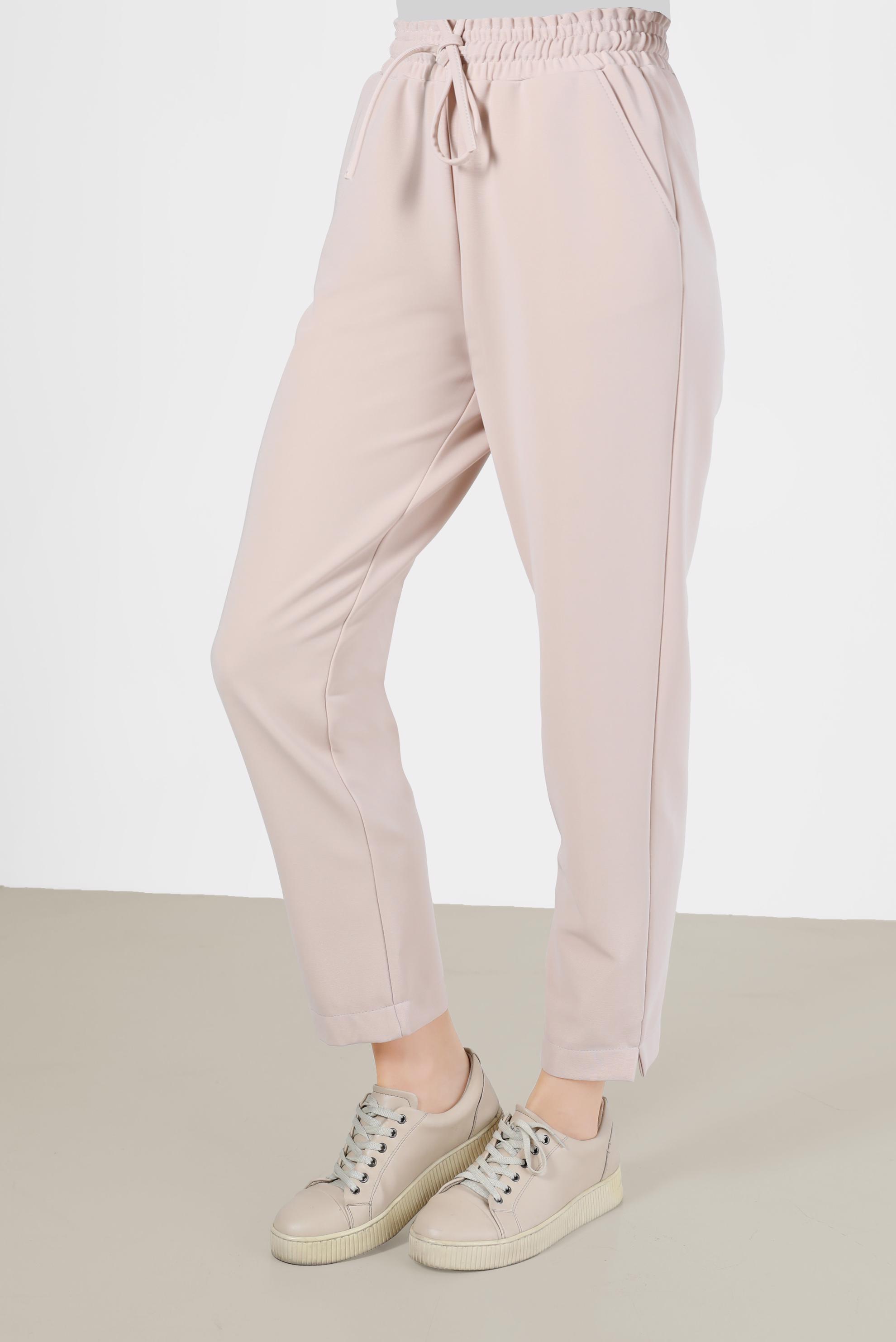 Hijab clothing BEIGE  ELASTIC WAIST TROUSERS 70275 