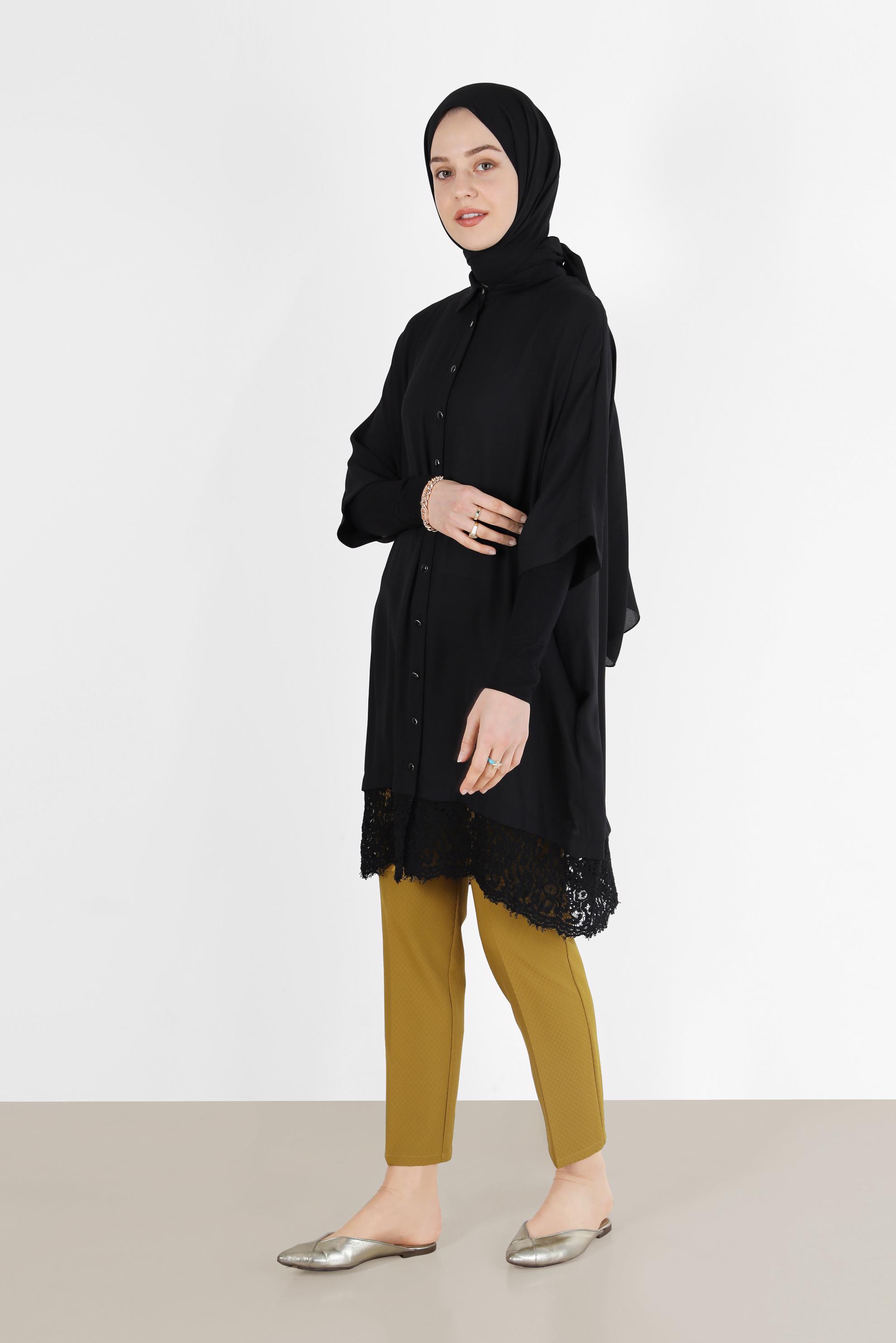 Tesettür giyim SARI BÜYÜK BEDEN PANTOLON 70278 