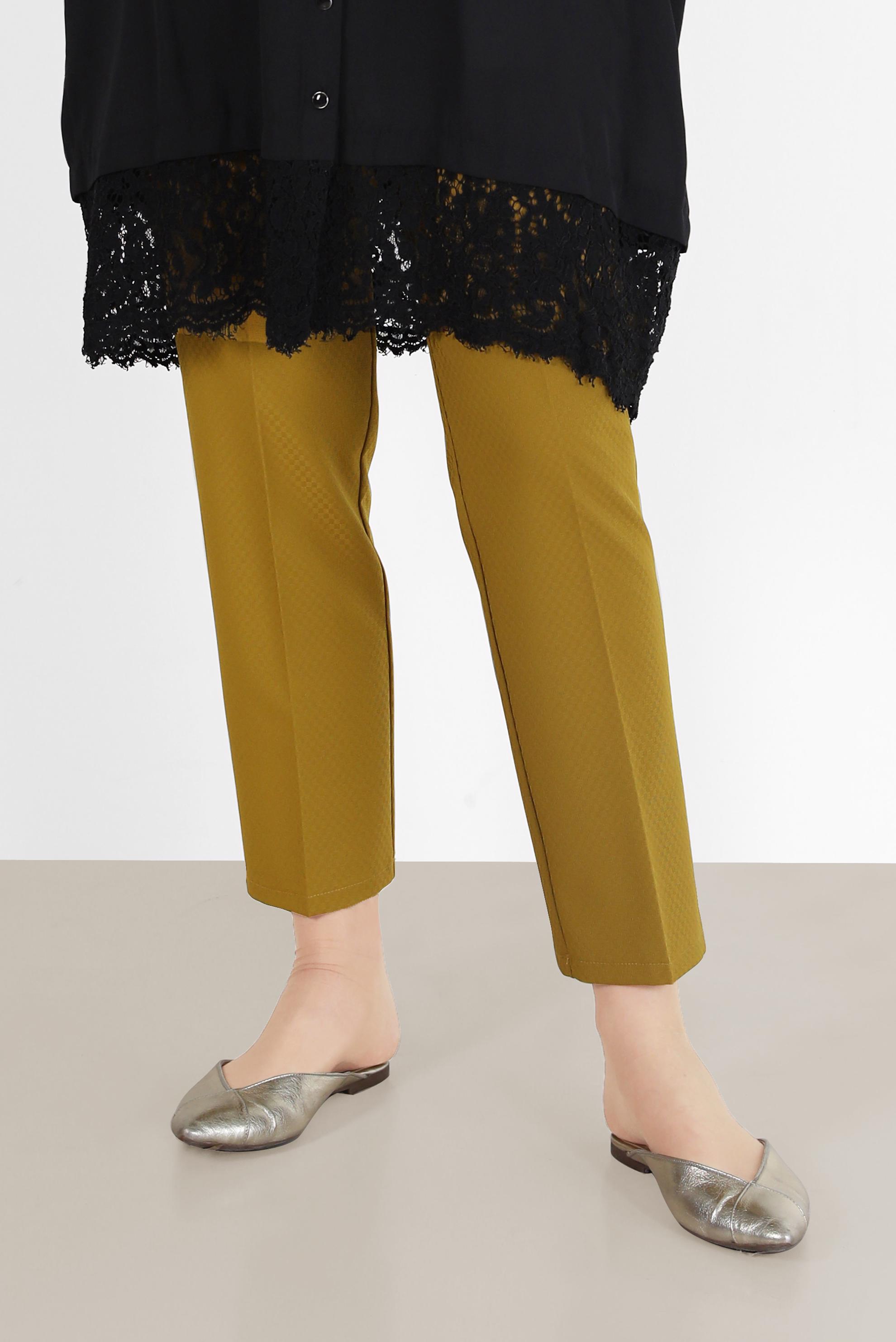 Tesettür giyim SARI BÜYÜK BEDEN PANTOLON 70278 