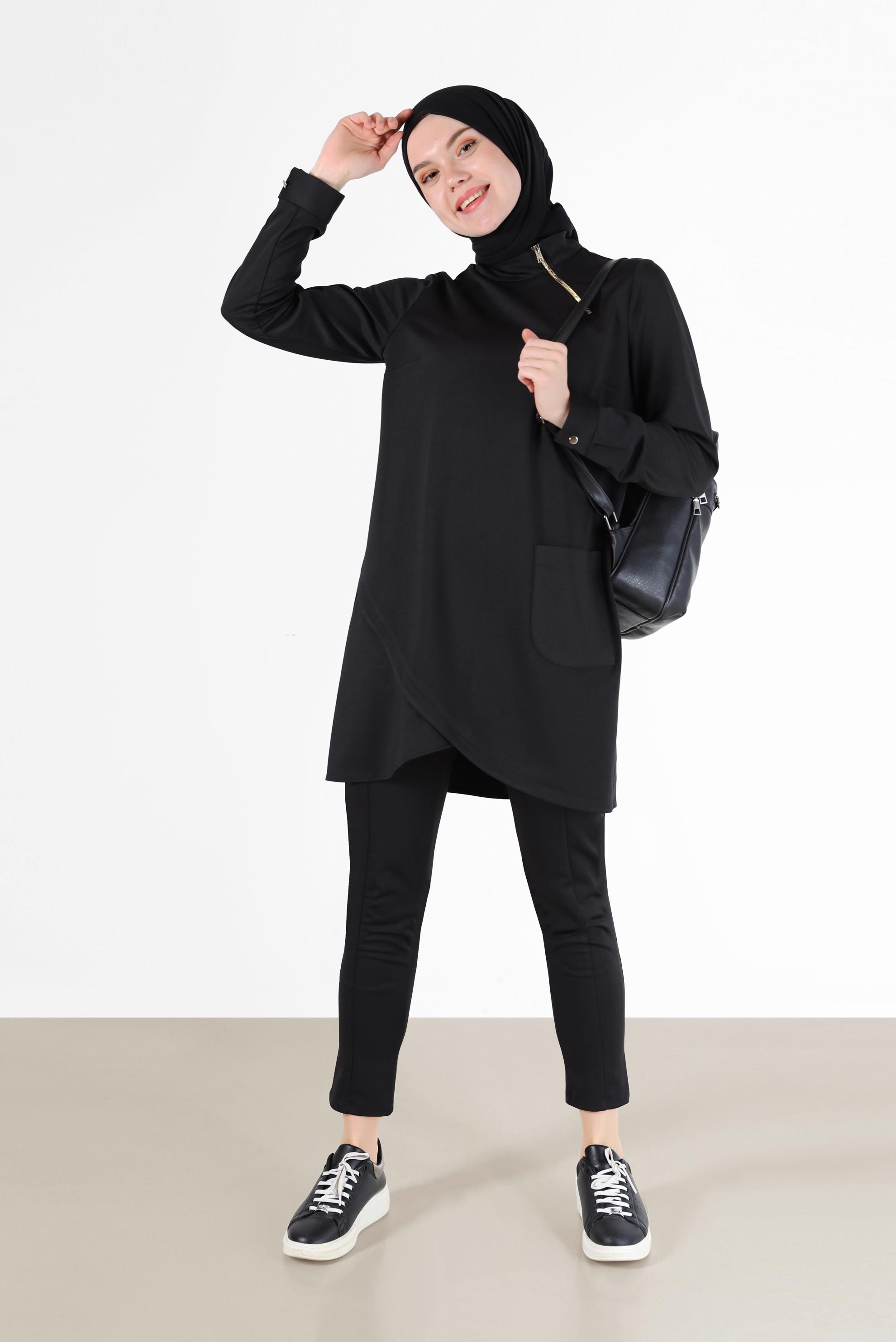 Tesettür giyim SİYAH DAR PAÇA PANTOLON 70279 