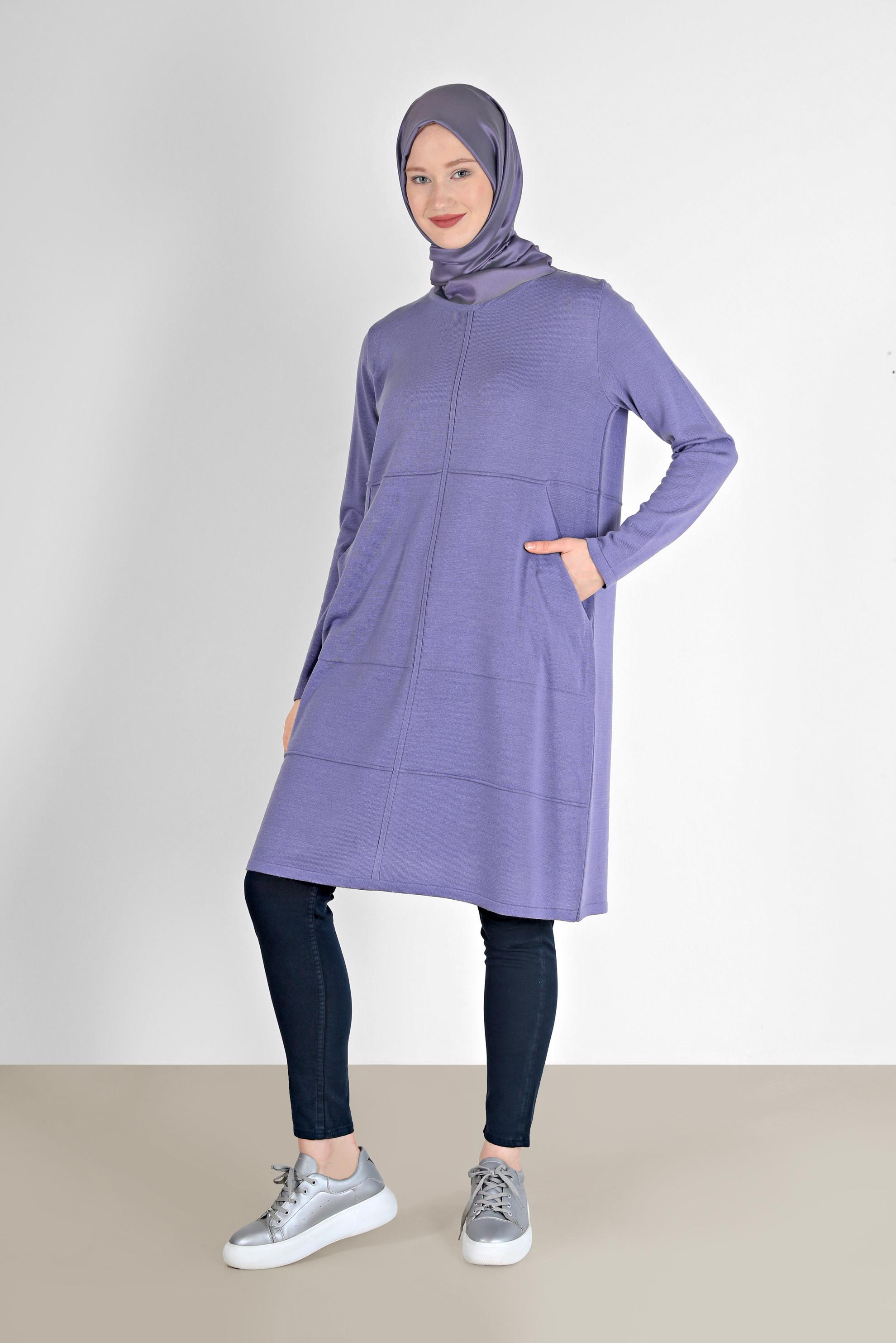 Tesettür giyim LACİVERT DAR PAÇA PANTOLON 70280 