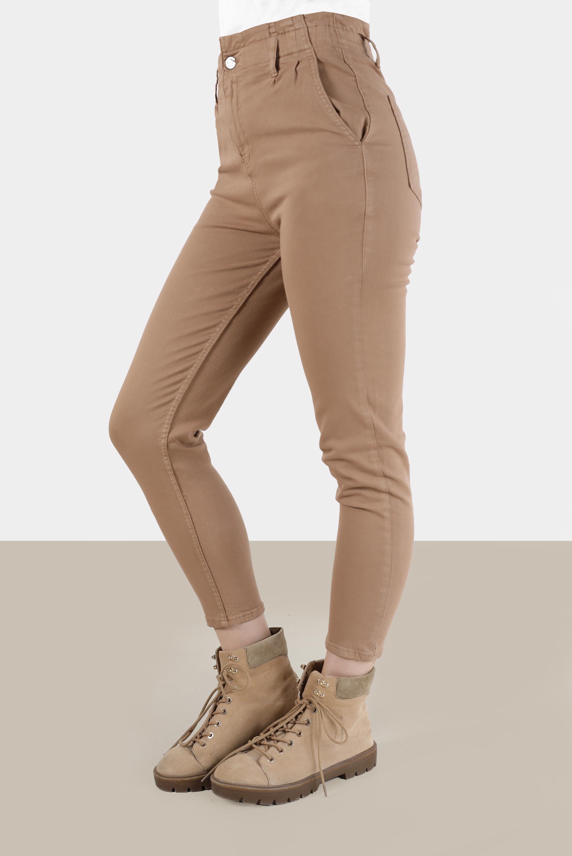 Tesettür giyim KAHVE DAR PAÇA PANTOLON 70281 