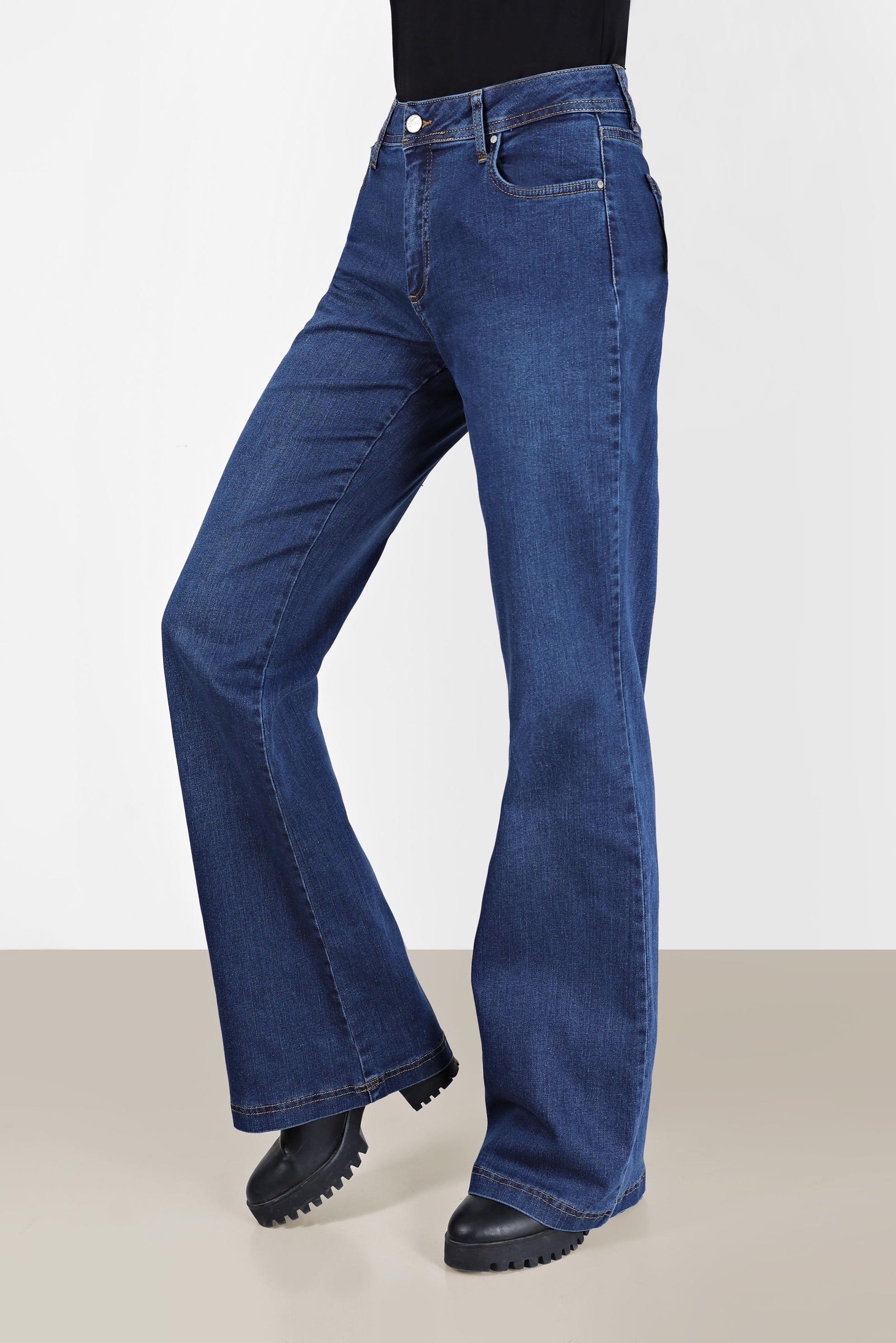 Vêtements hijab BLEU MARINE PANTALON DENIM ÉVASÉ 70285