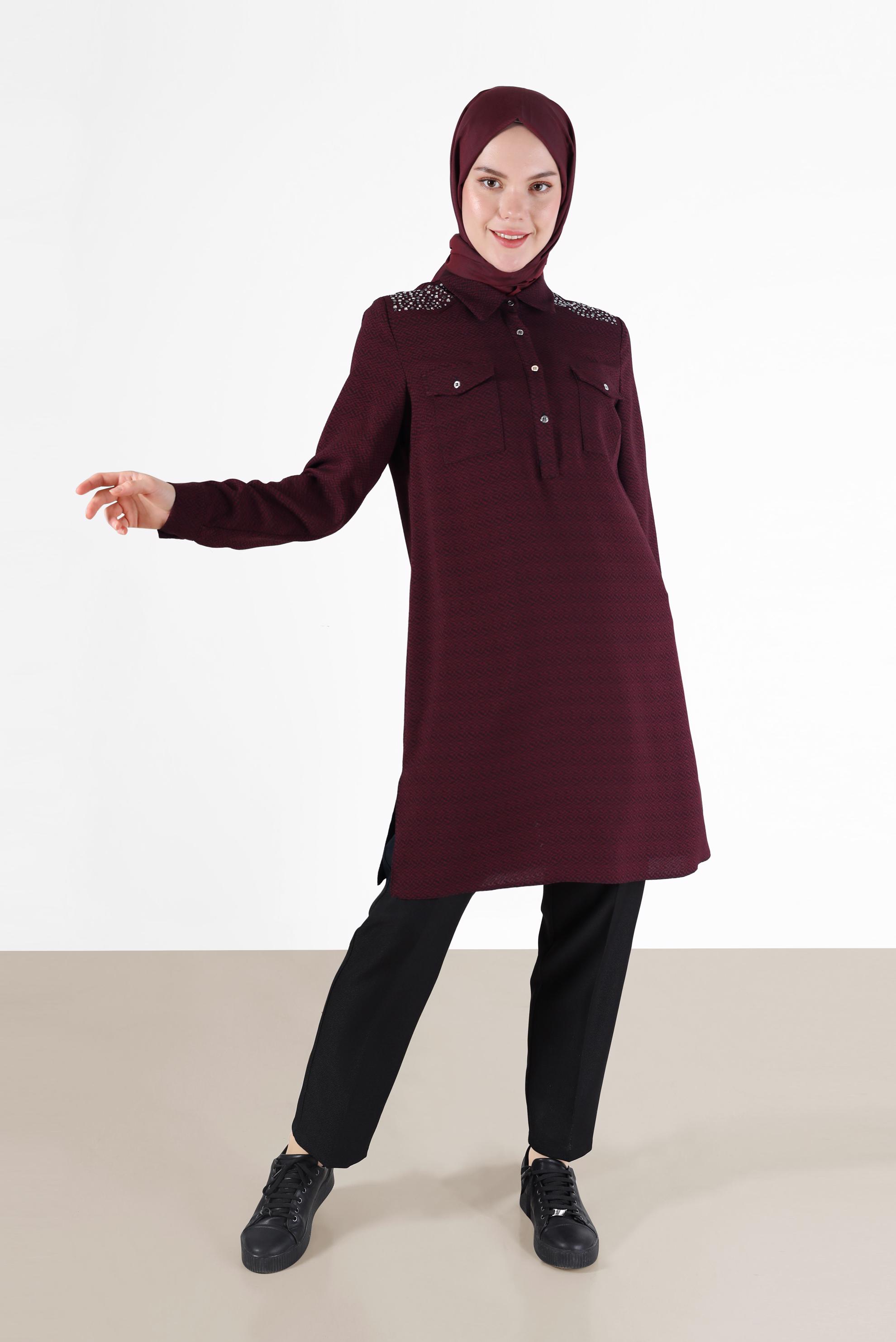 Tesettür giyim SİYAH BORU PAÇA PANTOLON 70287 