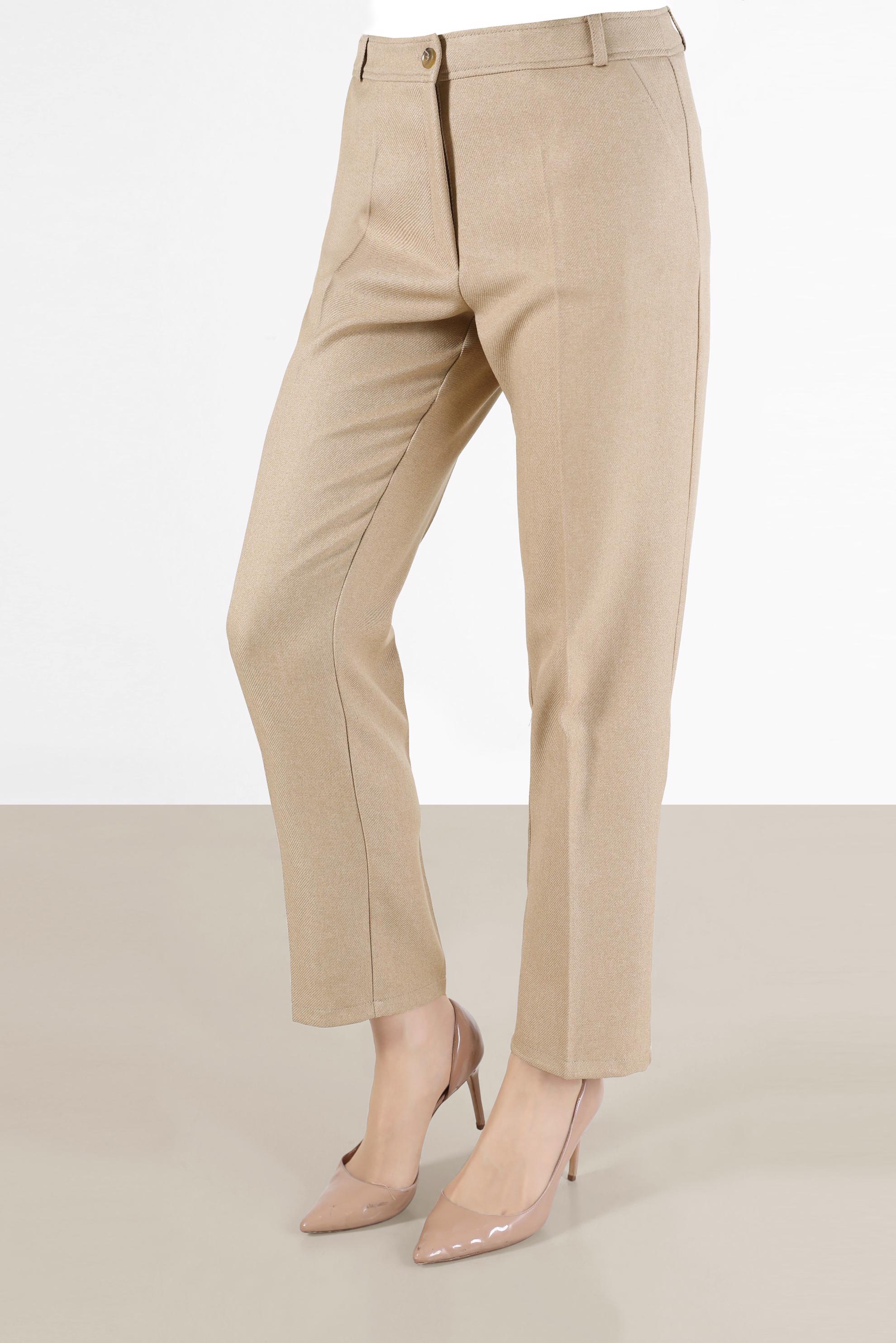 Tesettür giyim BEJ BORU PAÇA PANTOLON 70287 