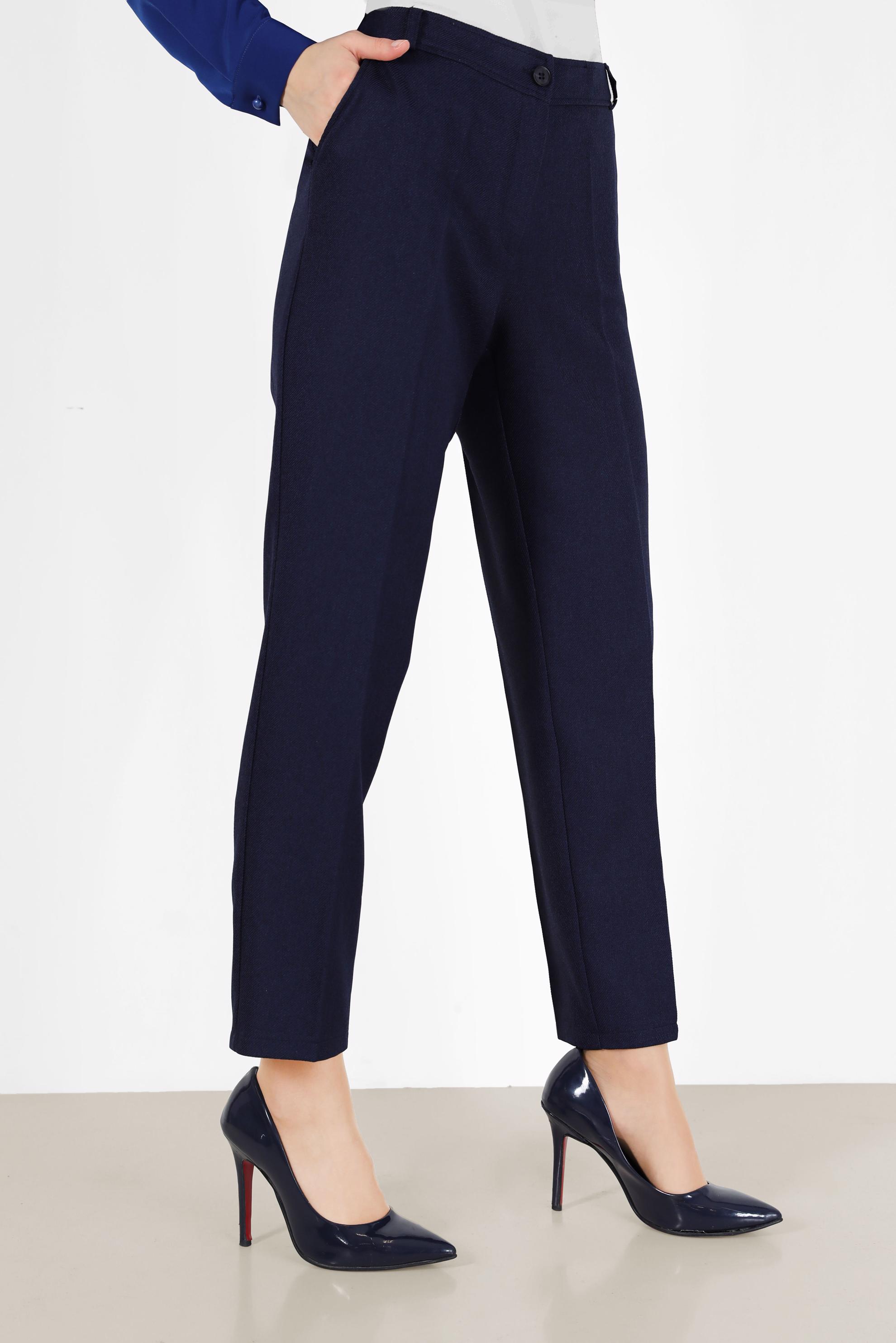 Tesettür giyim LACİVERT BORU PAÇA PANTOLON 70287 