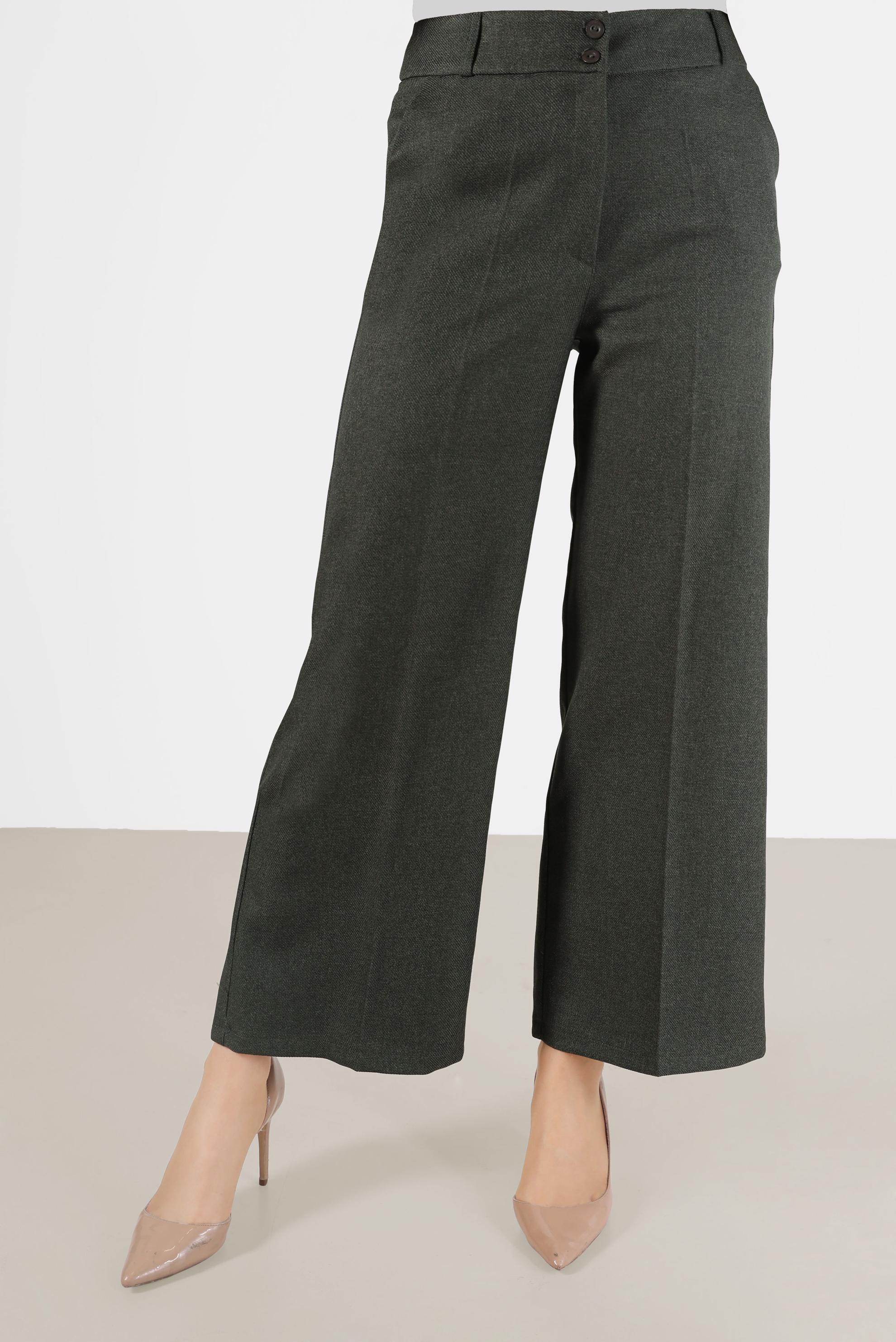 Tesettür giyim HAKİ GENİŞ KESİM PANTOLON 70288 