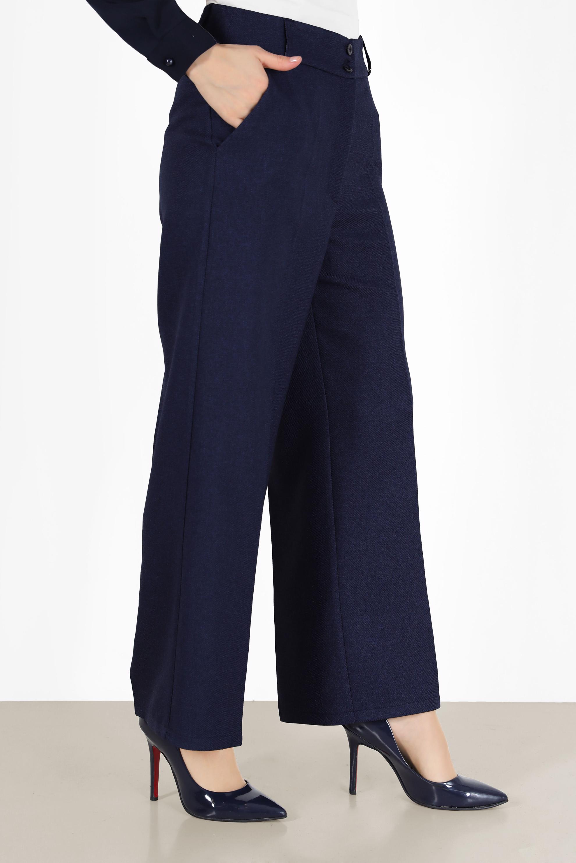 Tesettür giyim LACİVERT GENİŞ KESİM PANTOLON 70288 