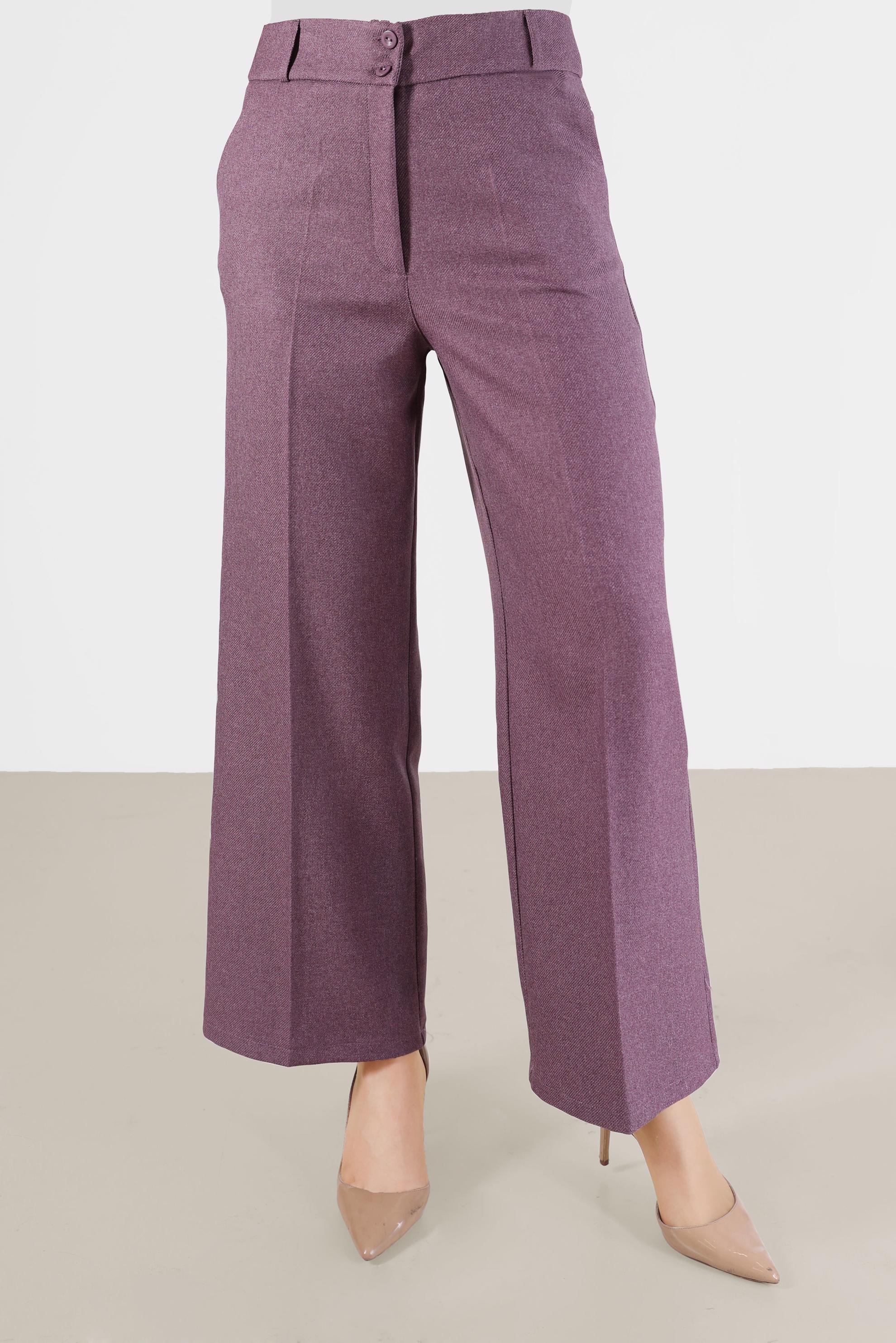 Tesettür giyim MOR GENİŞ KESİM PANTOLON 70288 